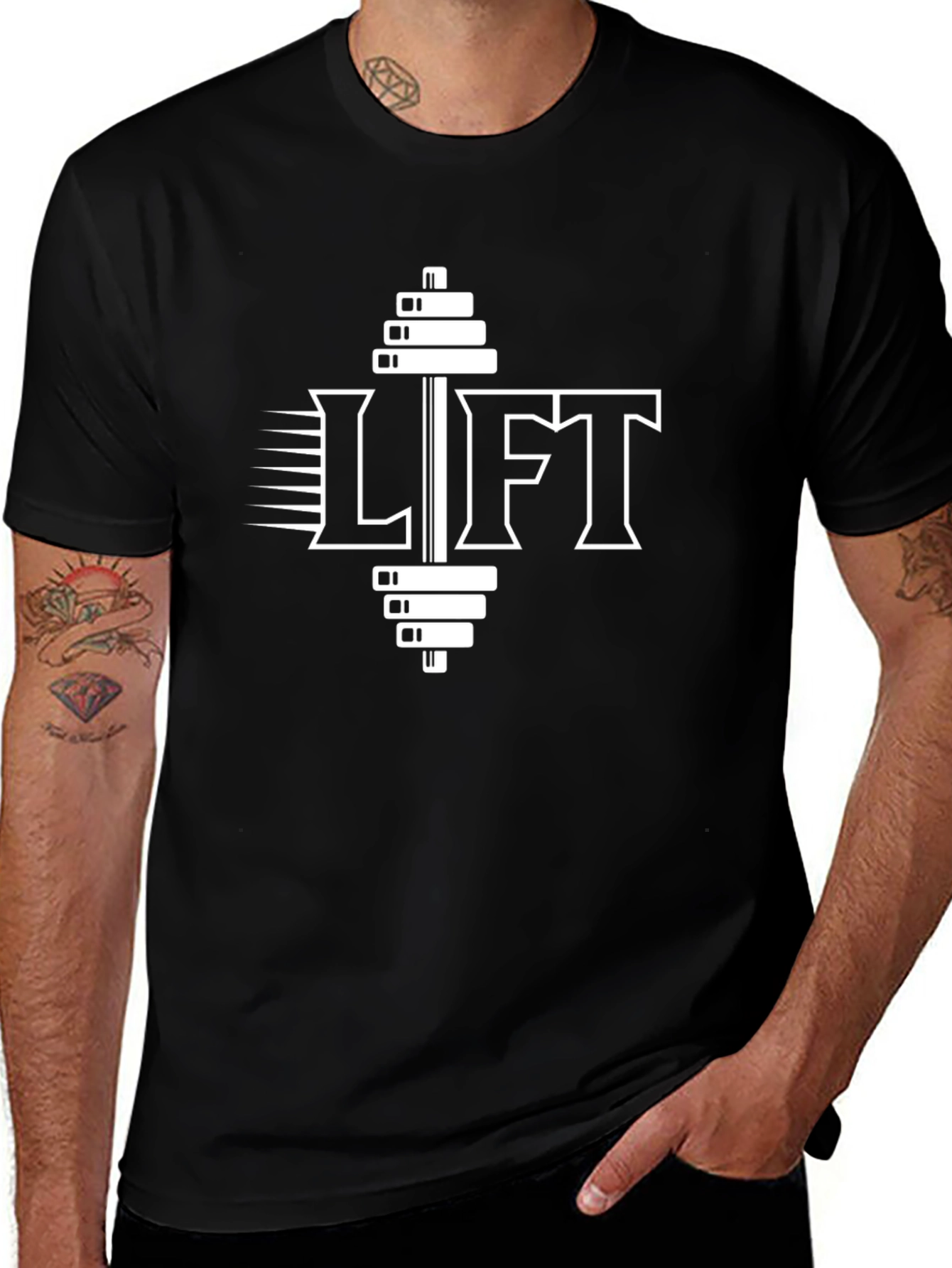 Variant 6 of Lift Weights Graphic T-Shirt for Men