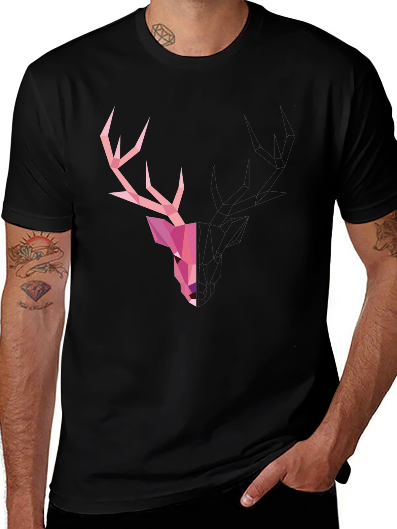 Variant 18 of Geometric Deer T-Shirt - Modern Graphic Tee