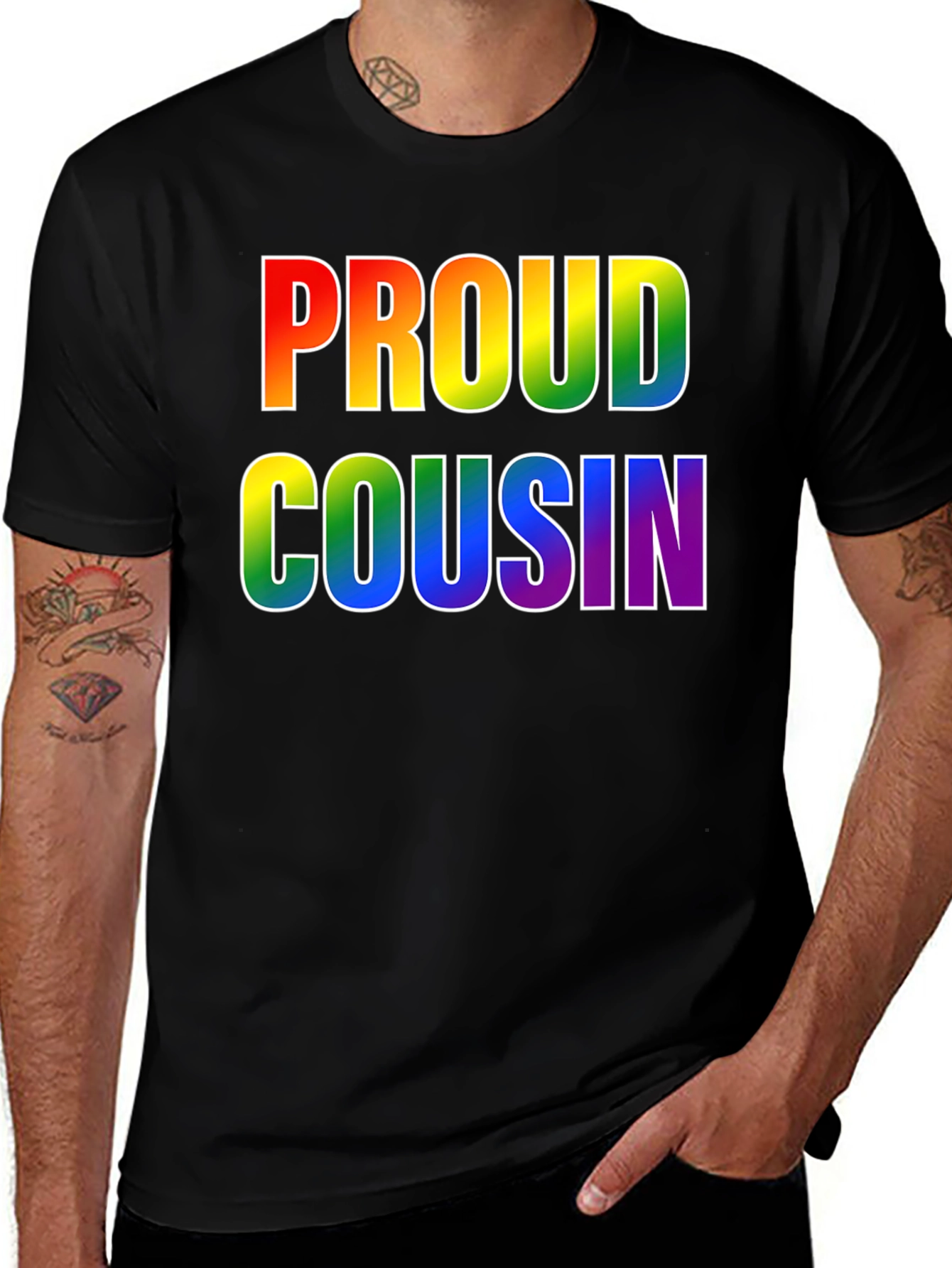 Variant 27 of Proud Cousin Rainbow T-Shirt - LGBTQ+ Pride