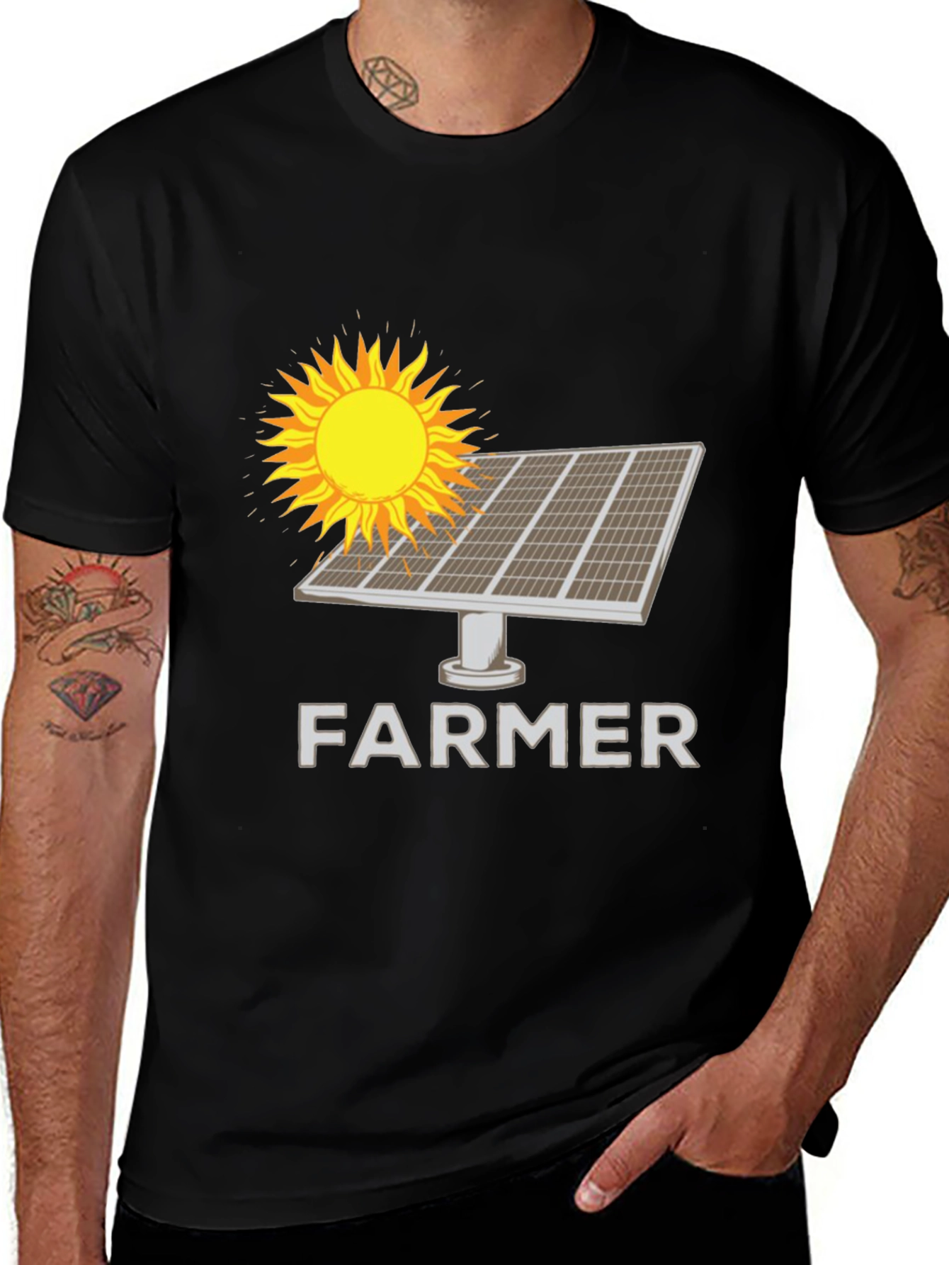 Variant 18 of Solar Farmer T-Shirt - Eco-Friendly Farming Tee