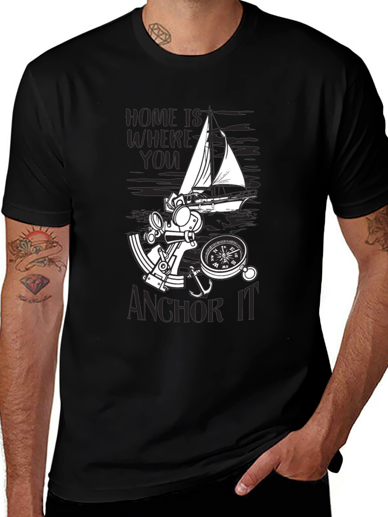 Variant 2 of Home is Where You Anchor It T-Shirt
