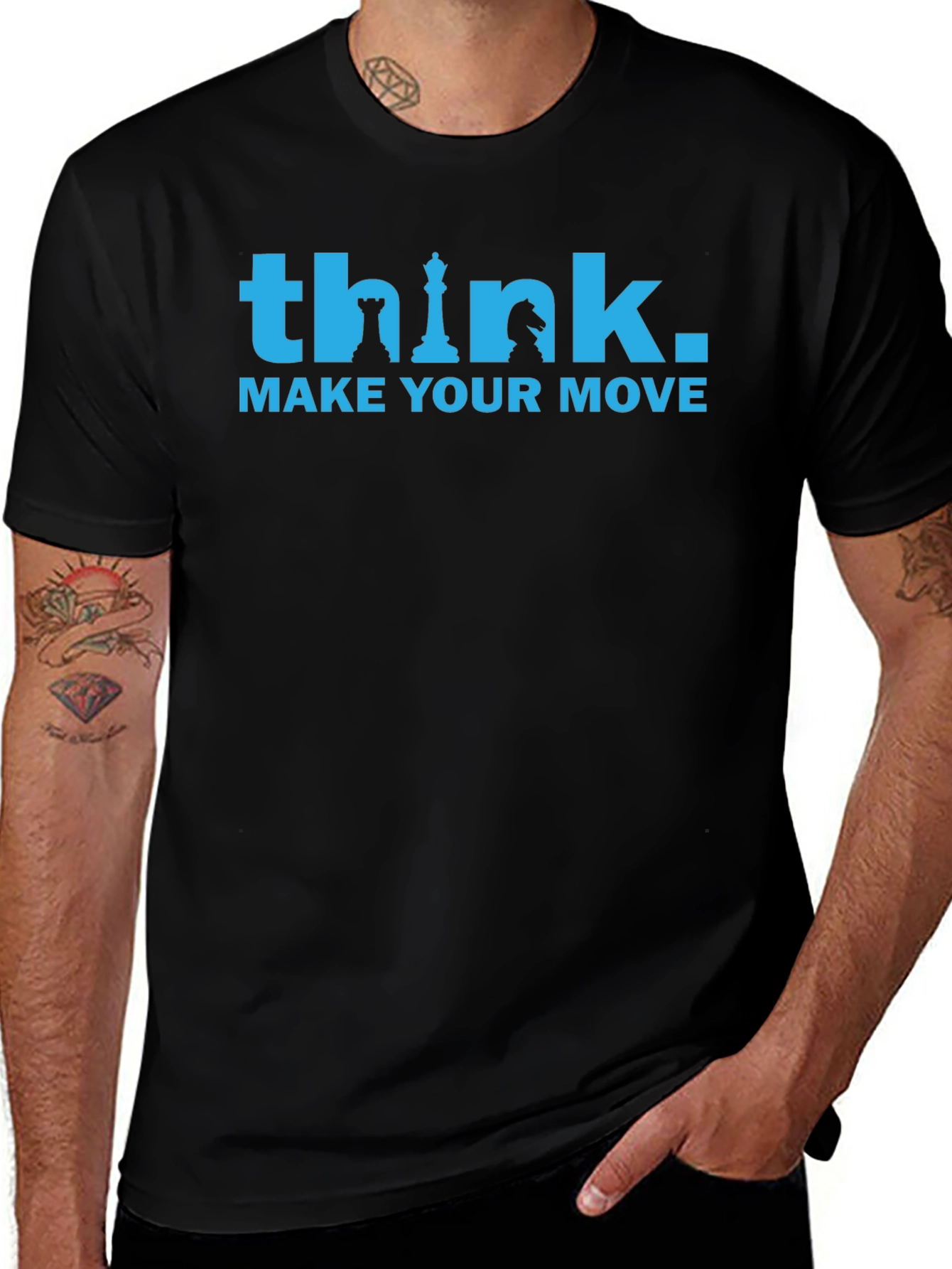 Variant 16 of Chess Think T-Shirt - Make Your Move