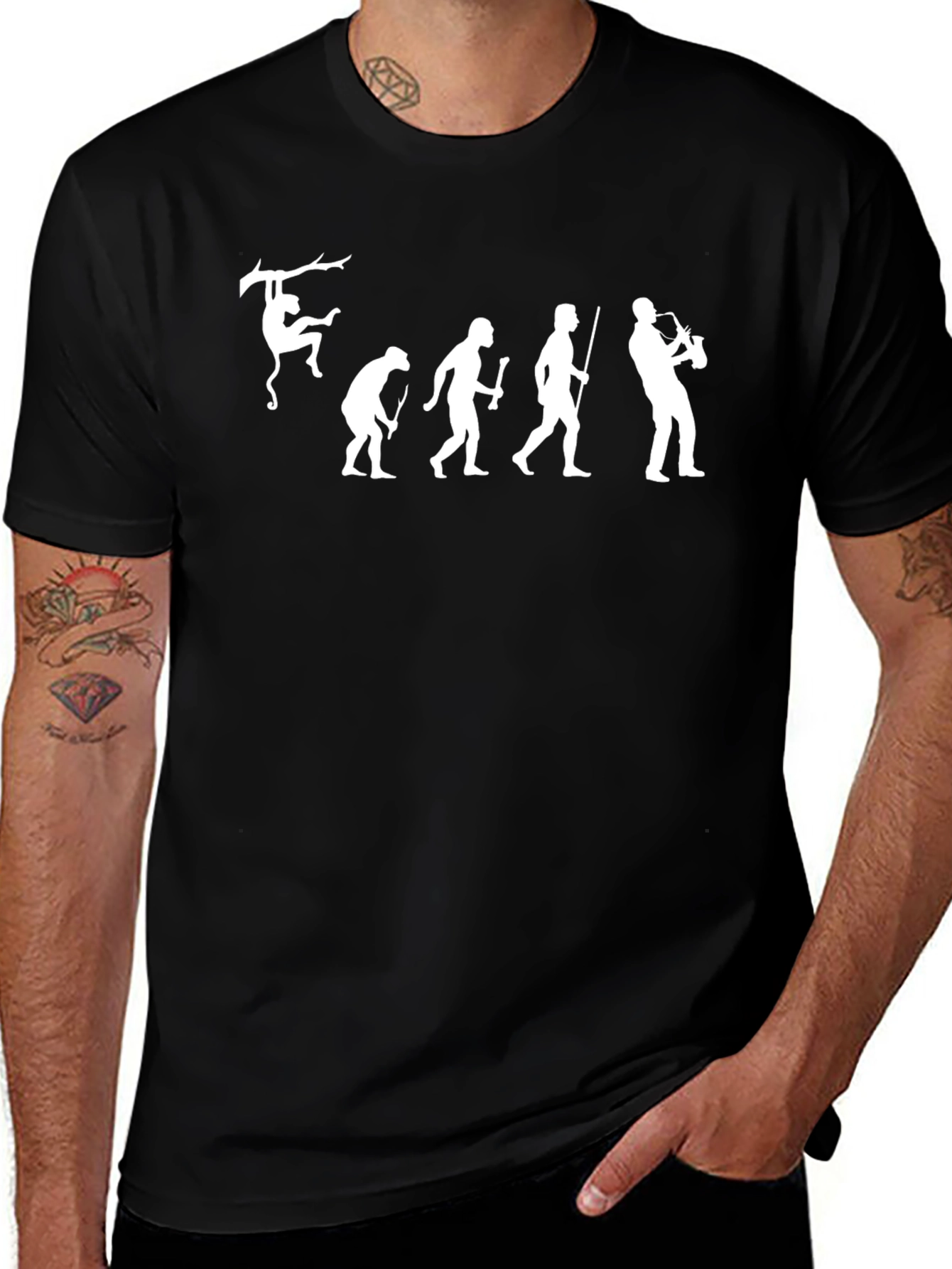 Variant 8 of Evolution of Saxophone Player T-Shirt