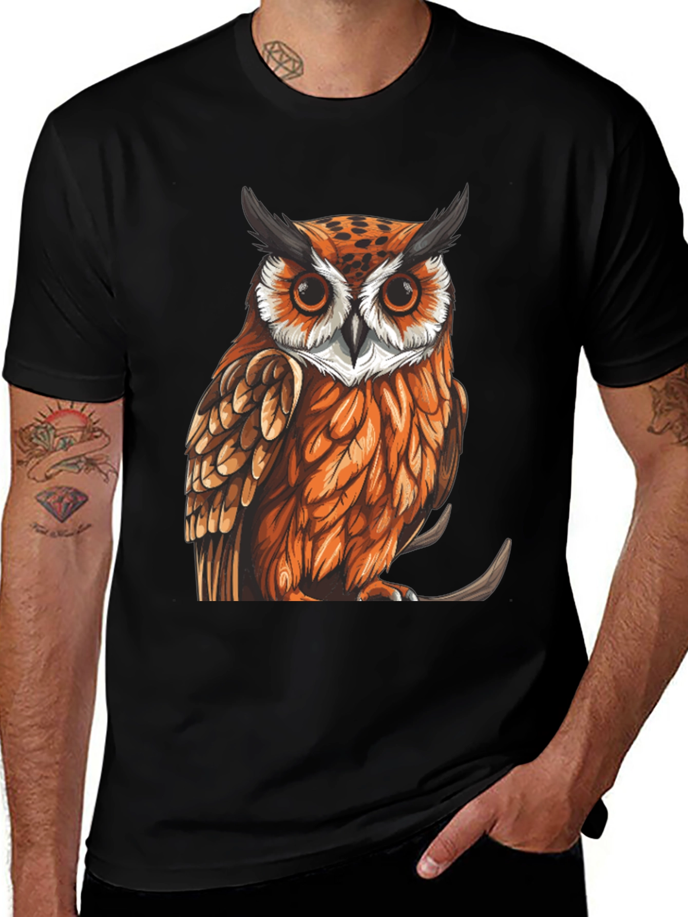 Variant 15 of Owl Graphic Print T-Shirt