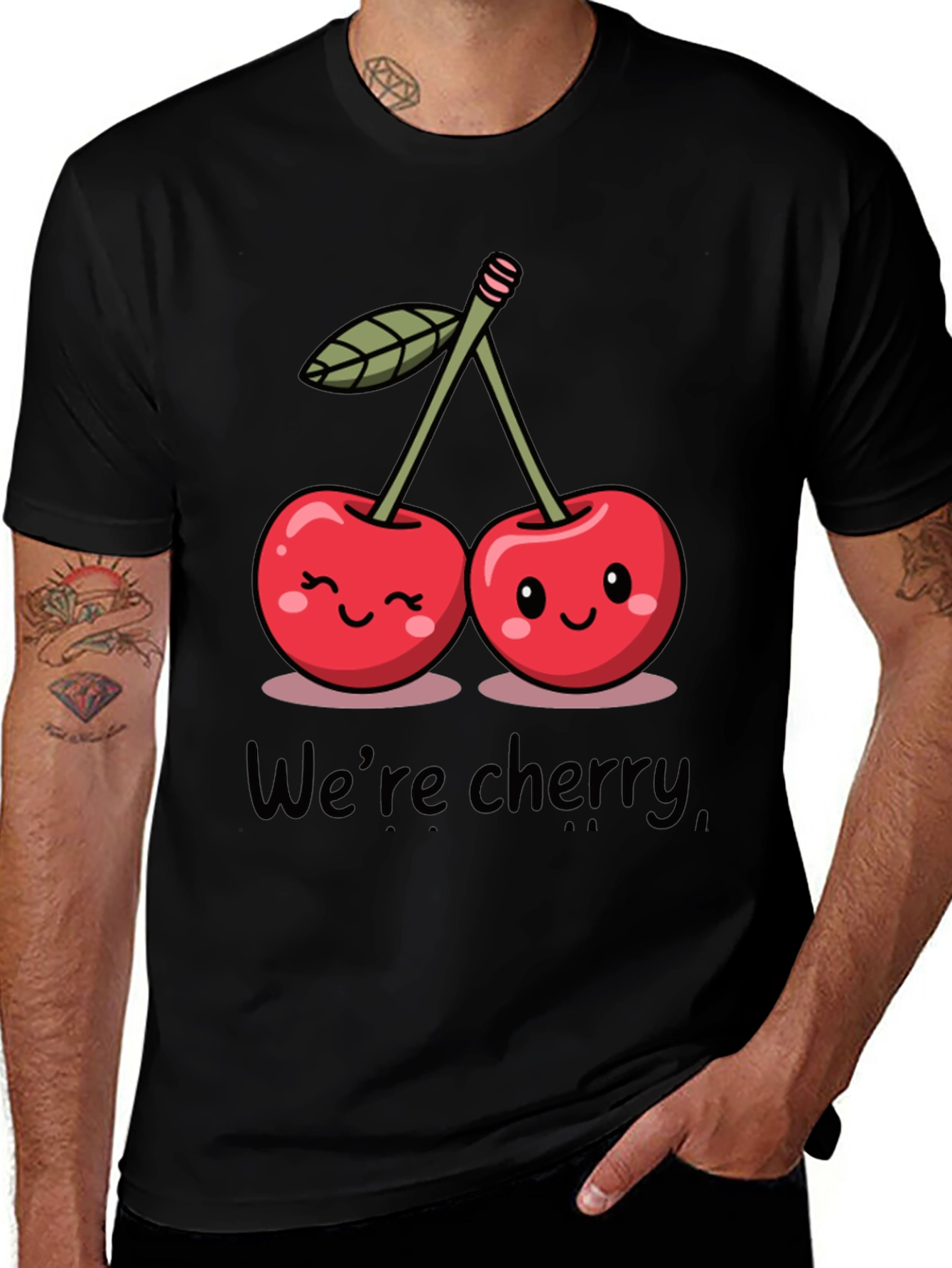 Variant 30 of Cute Cherry Graphic T-Shirt - "We're Cherry"