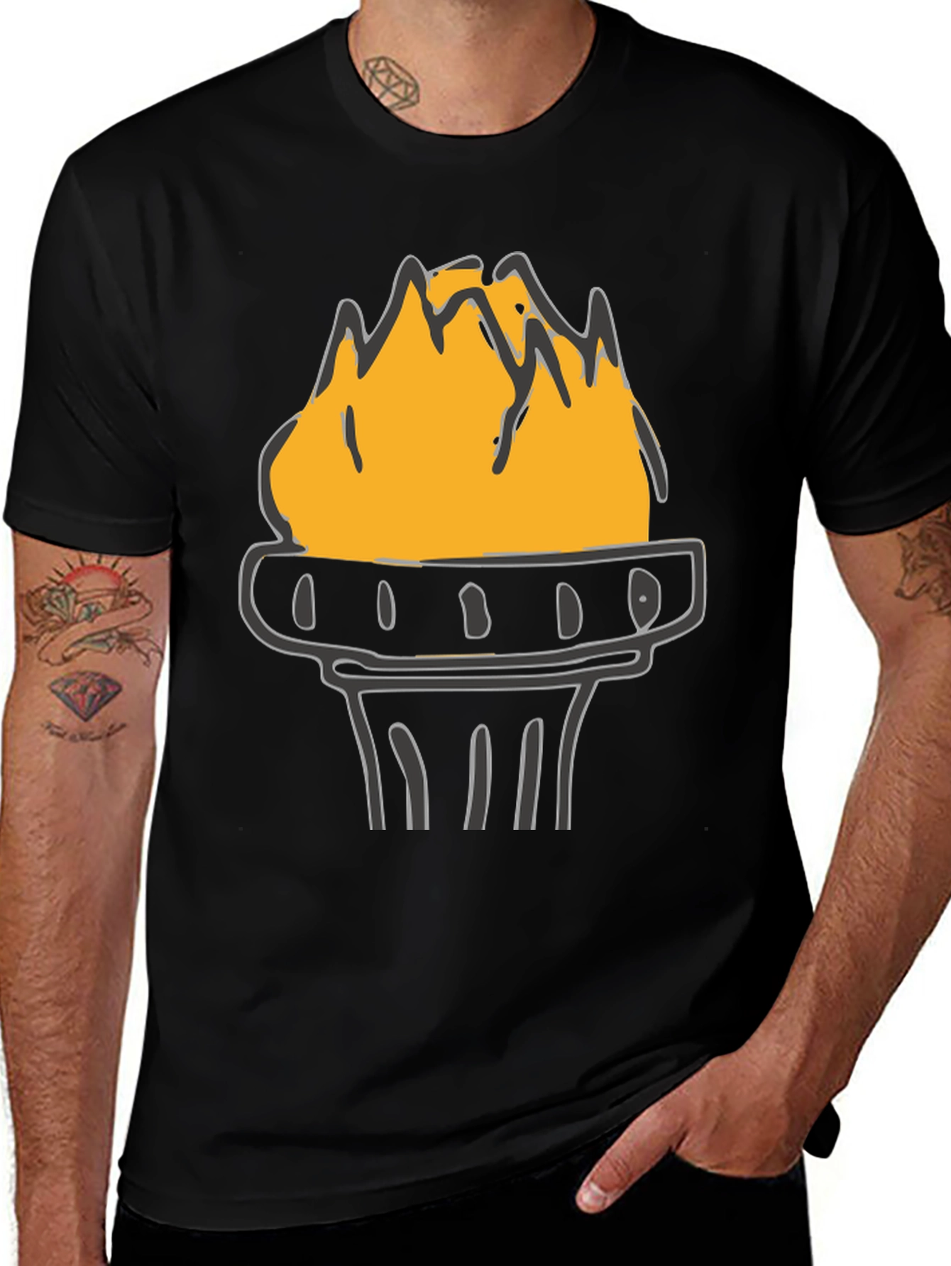 Variant 23 of Torch Graphic Tee - Bold Statement Shirt