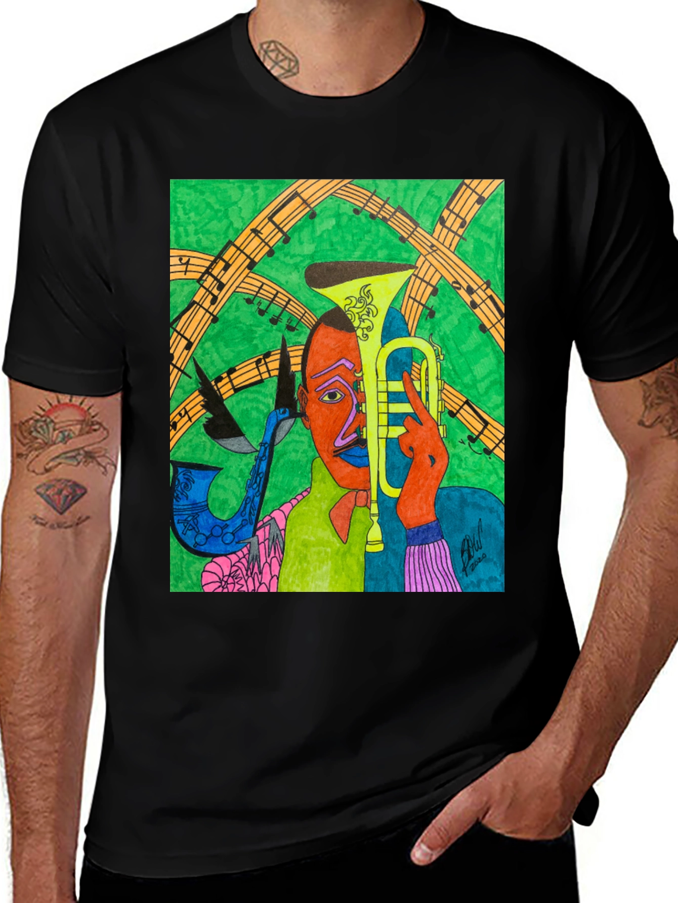 Variant 15 of Jazz Musician Graphic Tee