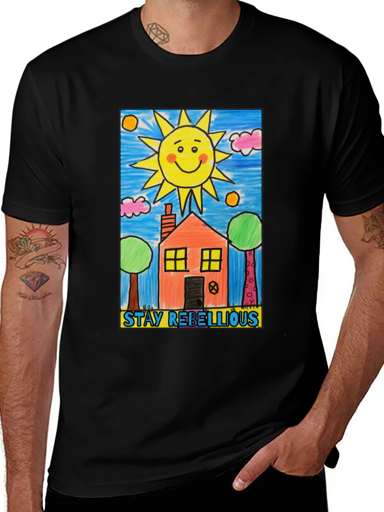 Variant 25 of Stay Rebellious House Sun Graphic T-Shirt