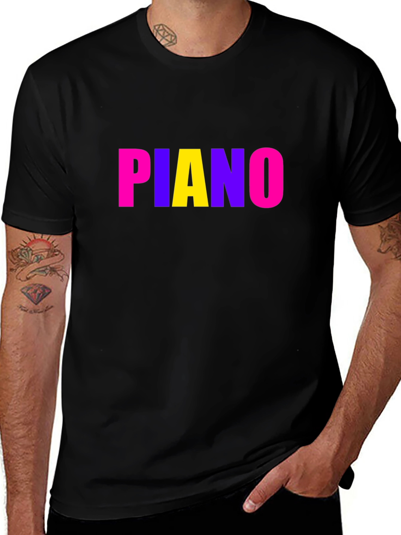 Variant 2 of Fun Piano Graphic T-Shirt