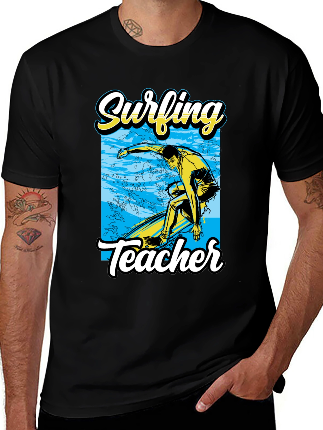 Variant 8 of Surfing Teacher Graphic T-Shirt - Cool & Comfortable