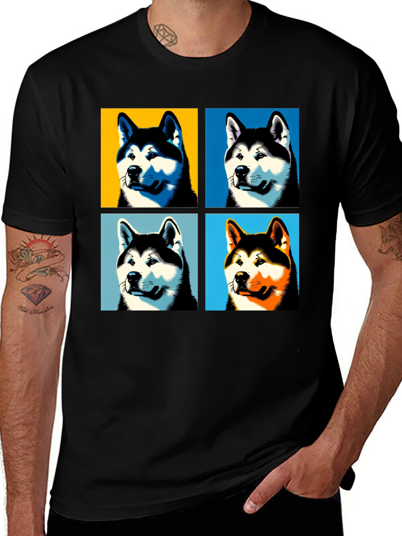 Variant 17 of Pop Art Dog T-Shirt - Unique Graphic Tee