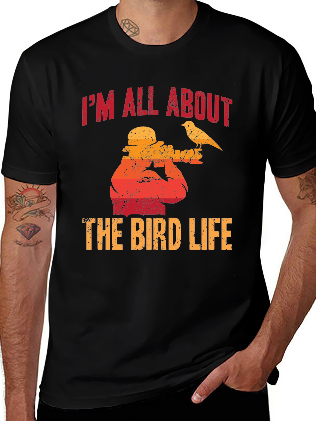 Variant 17 of Bird Life Graphic Tee - Nature Enthusiast
