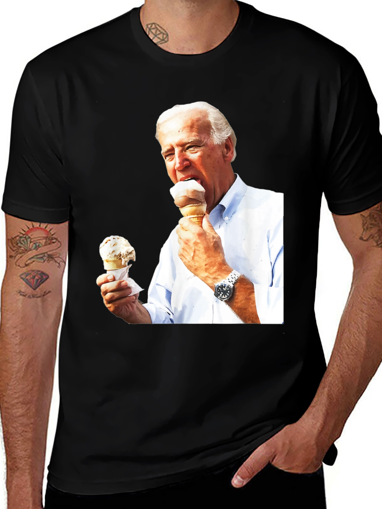 Variant 26 of Joe Biden Ice Cream T-Shirt Funny Political Tee