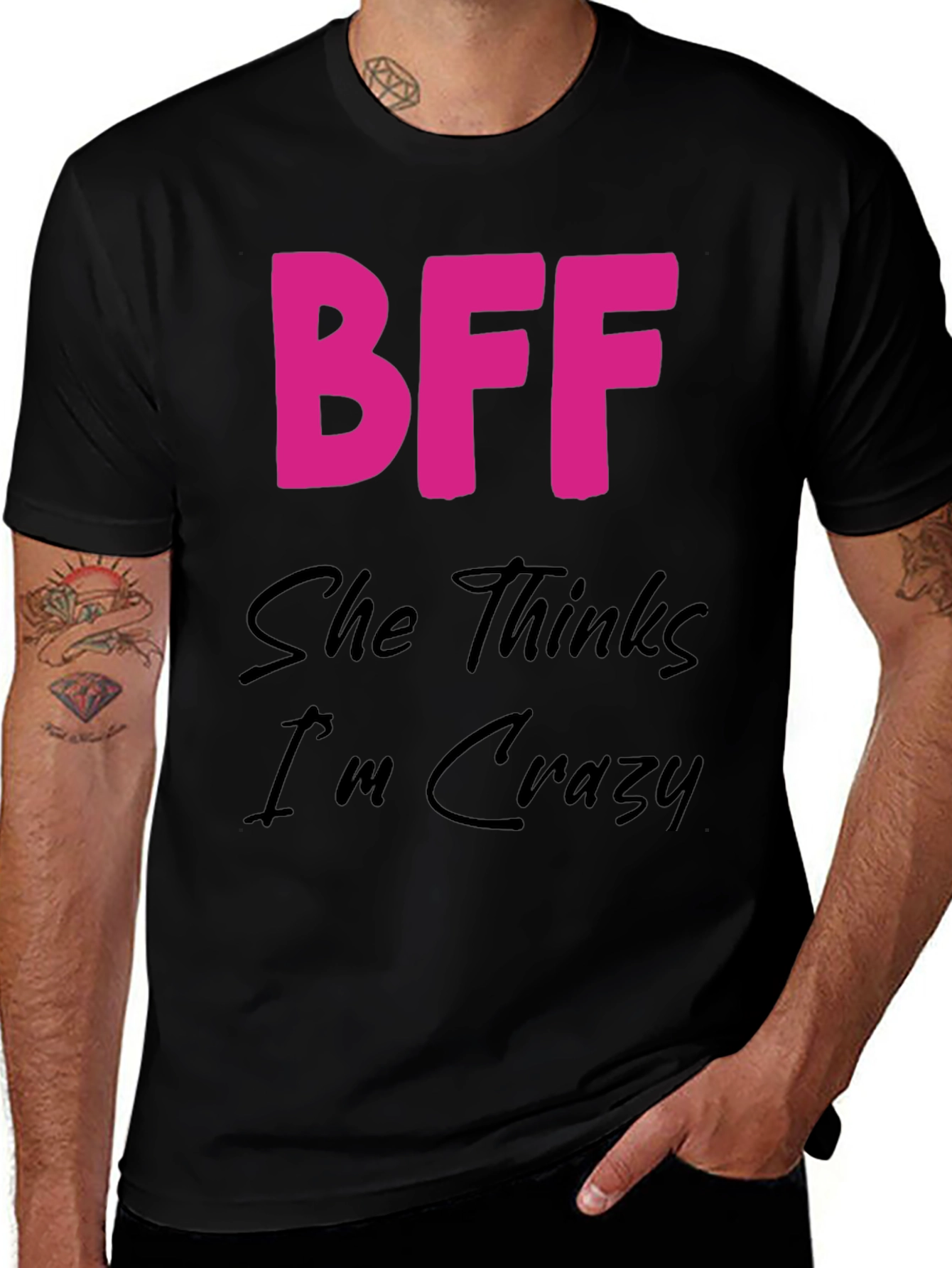BFF Crazy Graphic Tee - Best Friends Forever Shirt