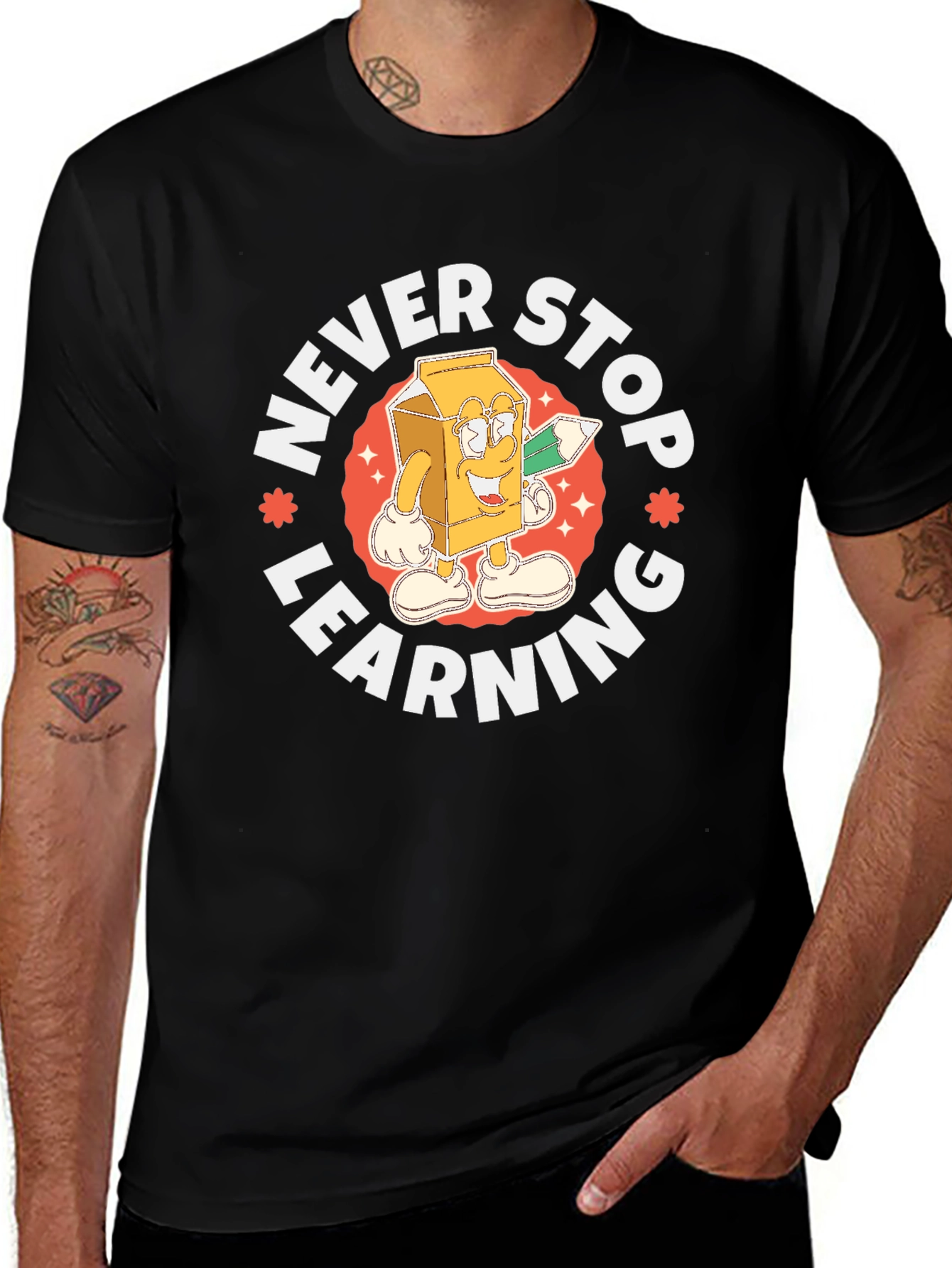 Variant 2 of Never Stop Learning T-Shirt