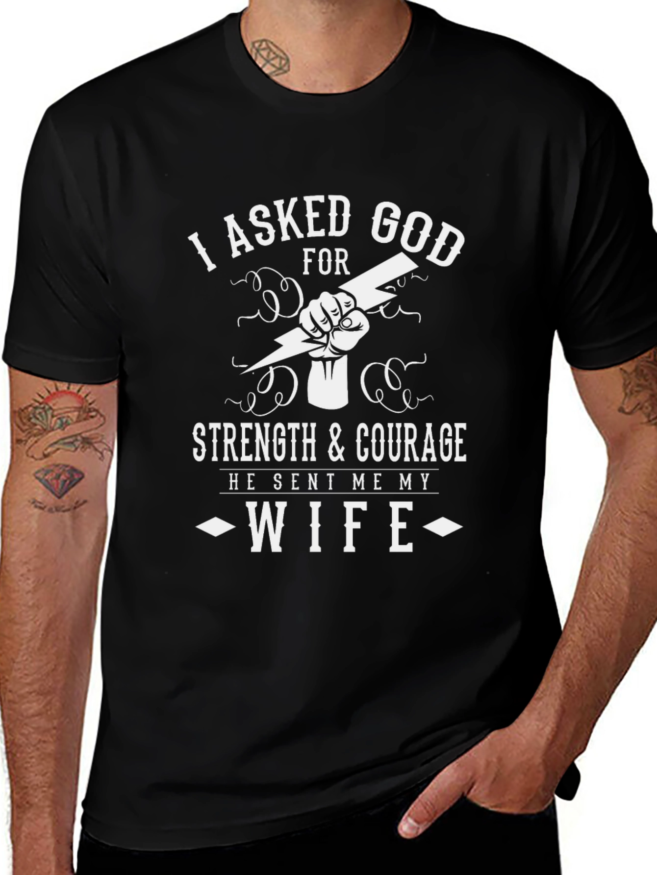 Variant 6 of I Asked God for Strength T-Shirt