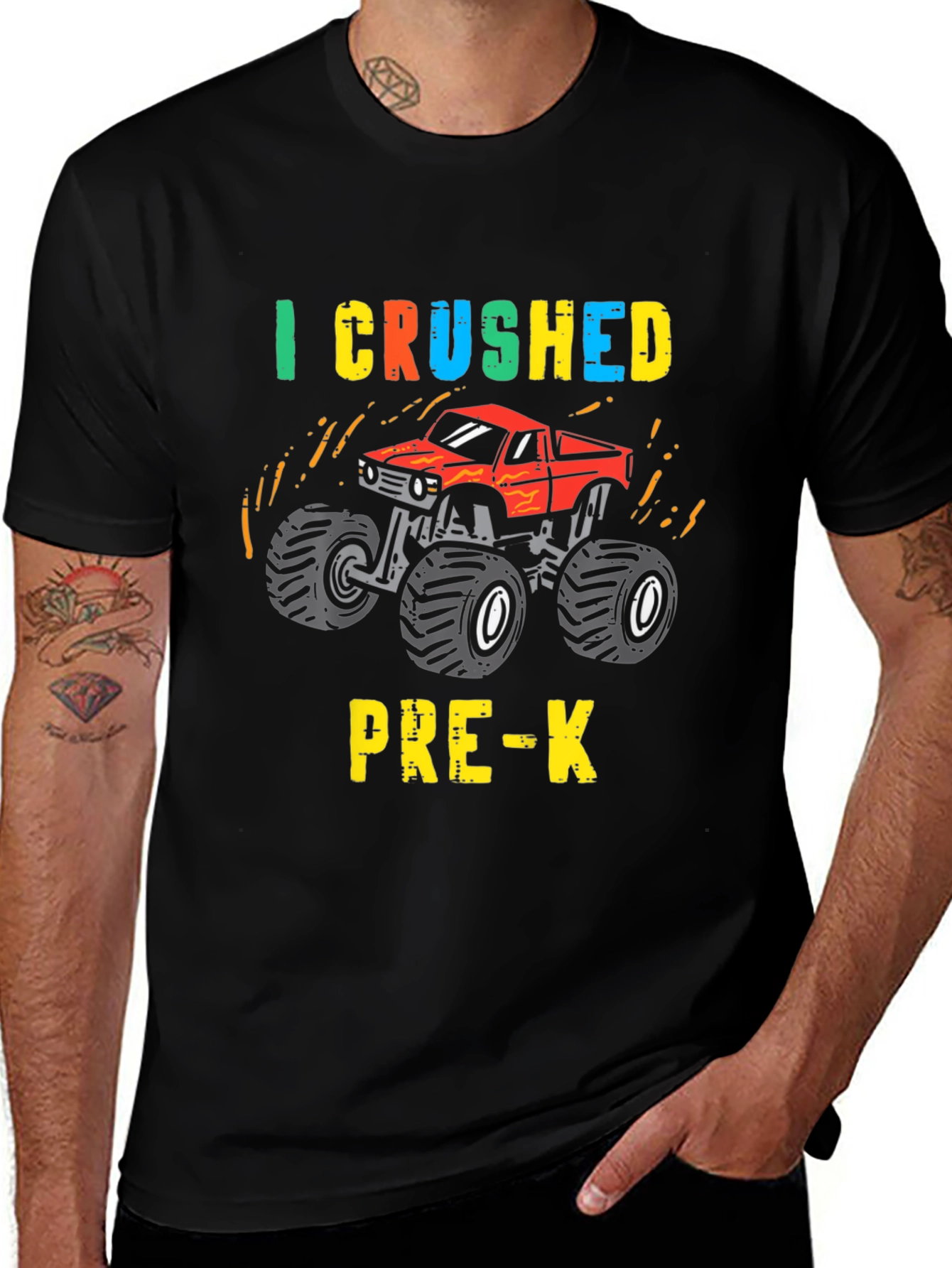 Variant 16 of I Crushed Pre-K Monster Truck T-Shirt