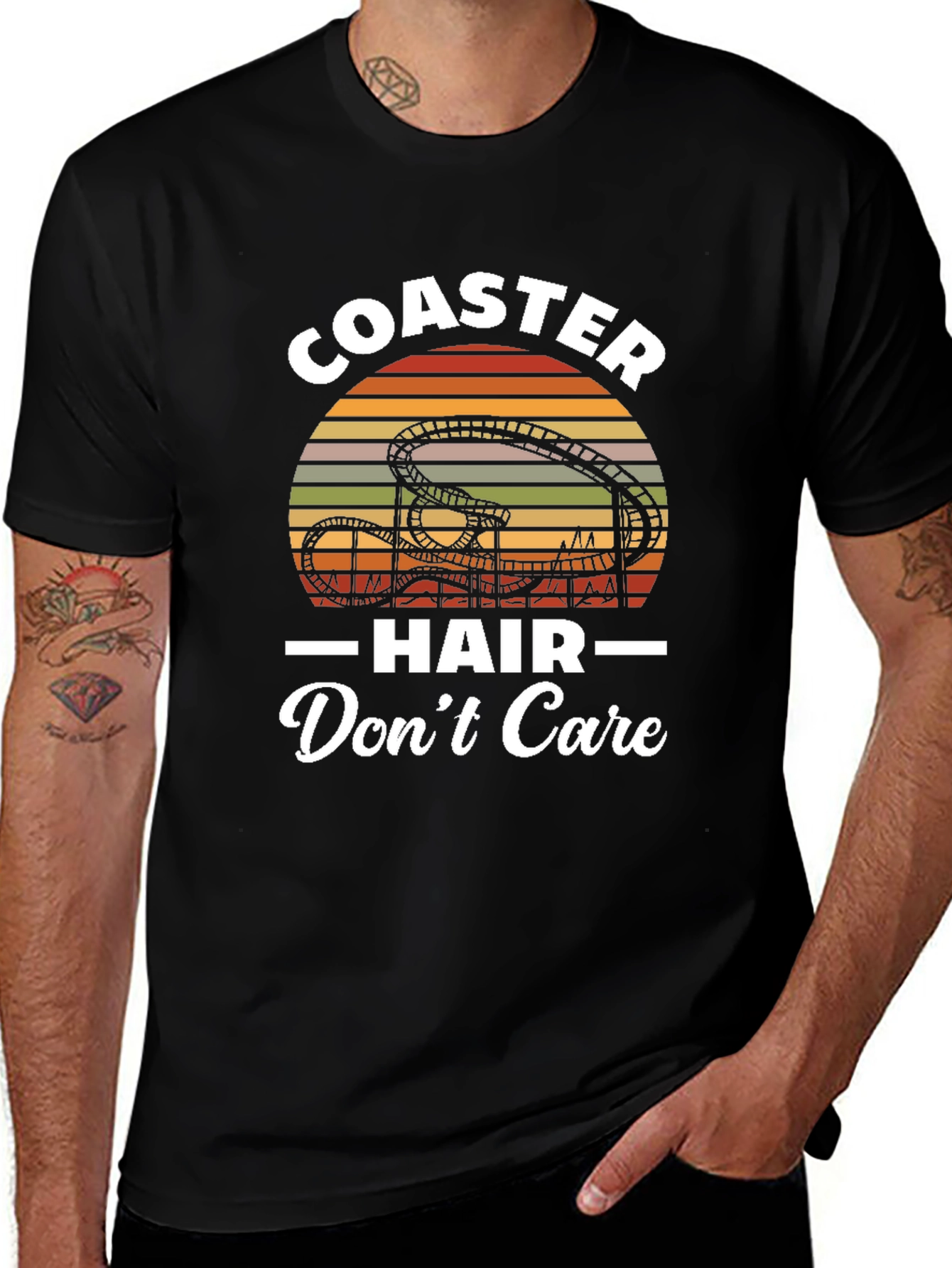 Variant 19 of Coaster Hair Don't Care Graphic Tee - Ride Lover Shirt