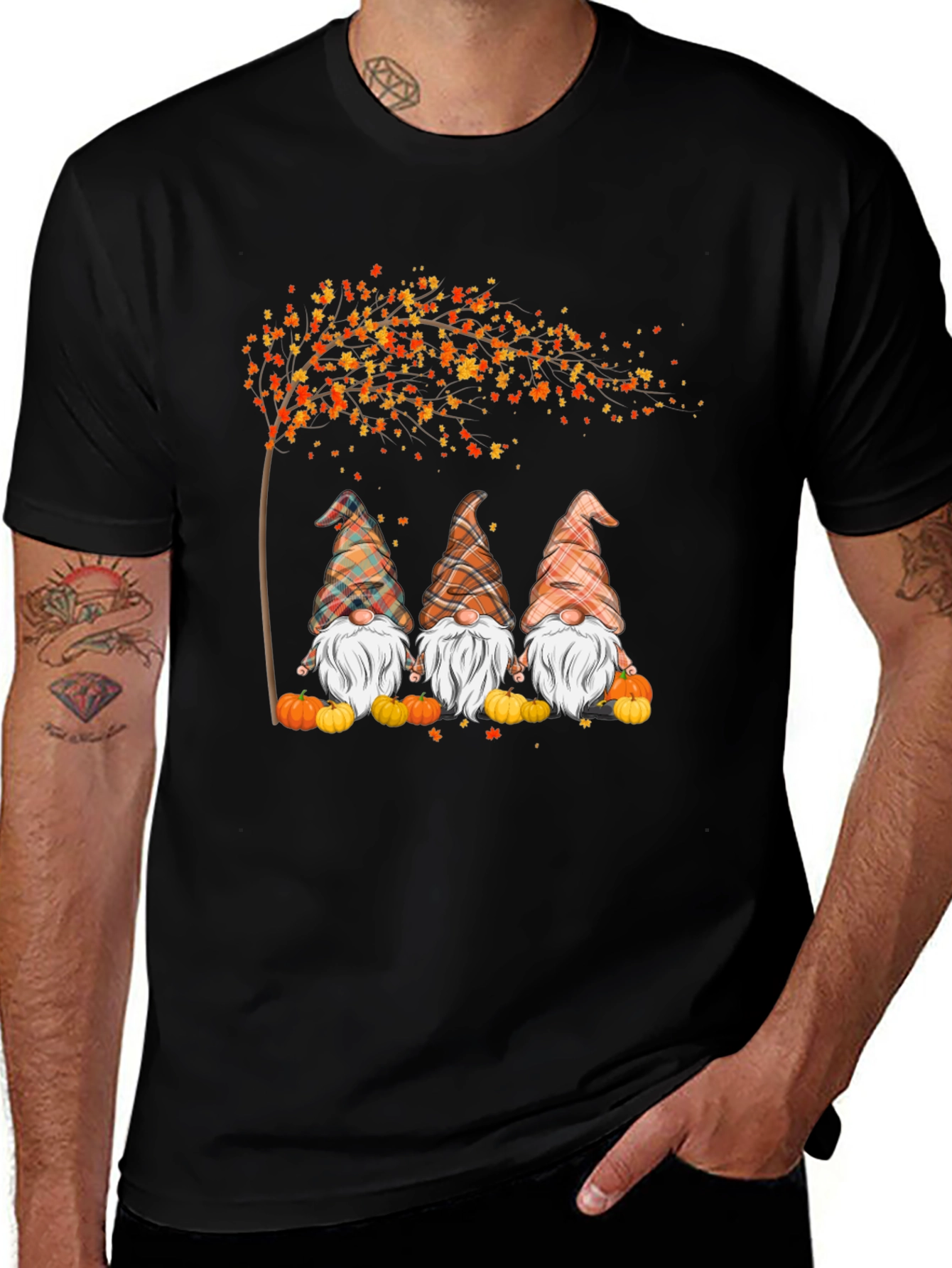 Fall Gnomes T-Shirt Autumn Season Tee