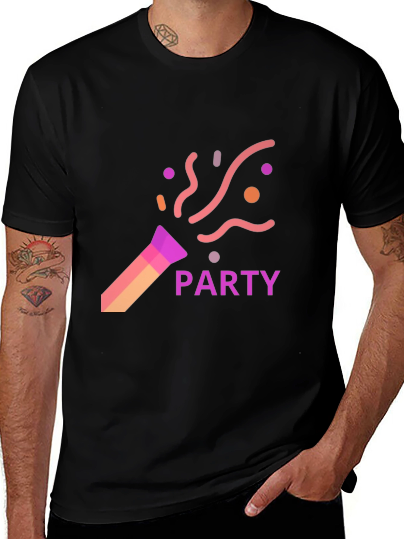 Variant 21 of Party Confetti Black T-Shirt