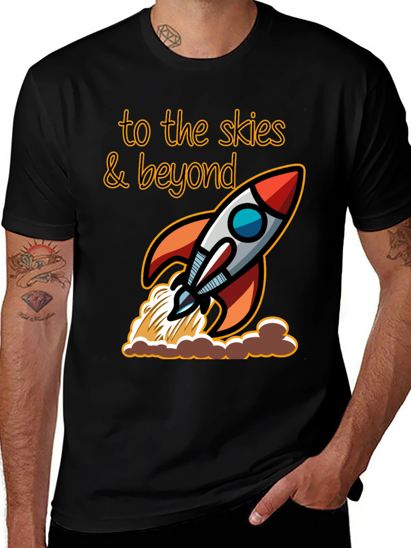 Variant 10 of Rocket to the Skies T-Shirt - Adventure Awaits!