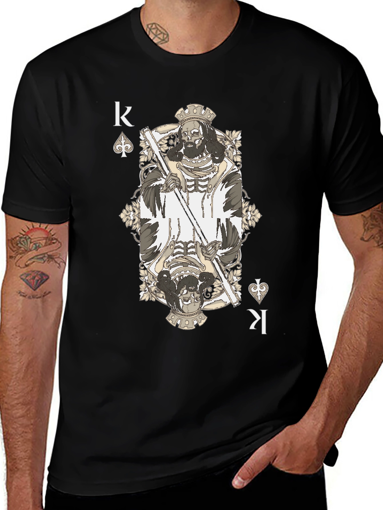 Variant 8 of King of Spades T-Shirt - Grim Reaper Design