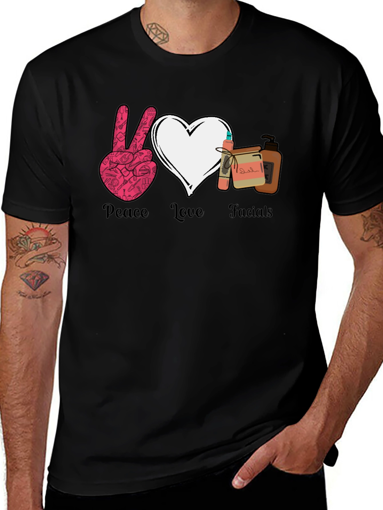 Variant 20 of Peace Love Facials Graphic T-Shirt