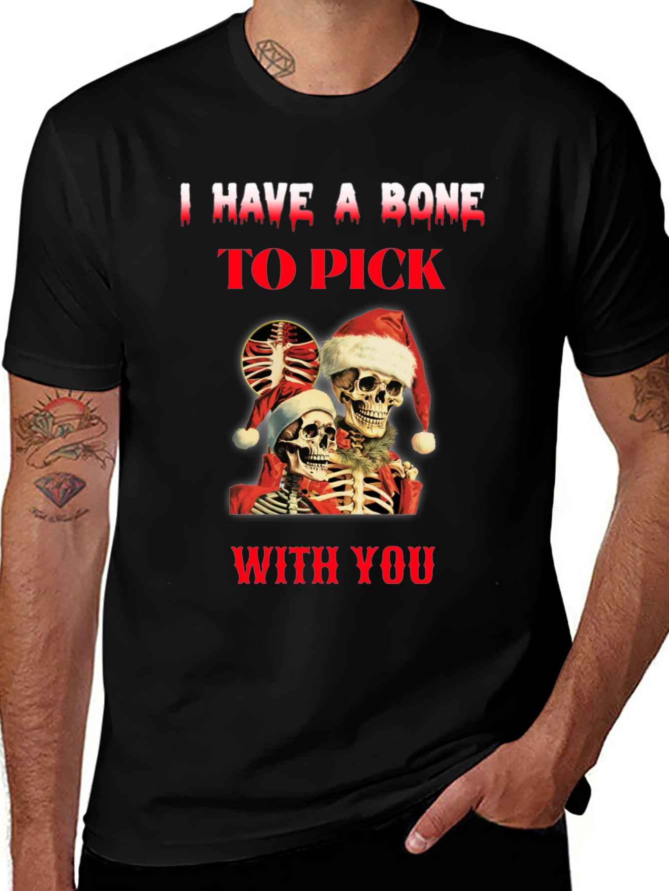 Variant 15 of I Have A Bone To Pick Skeletons Christmas T-Shirt