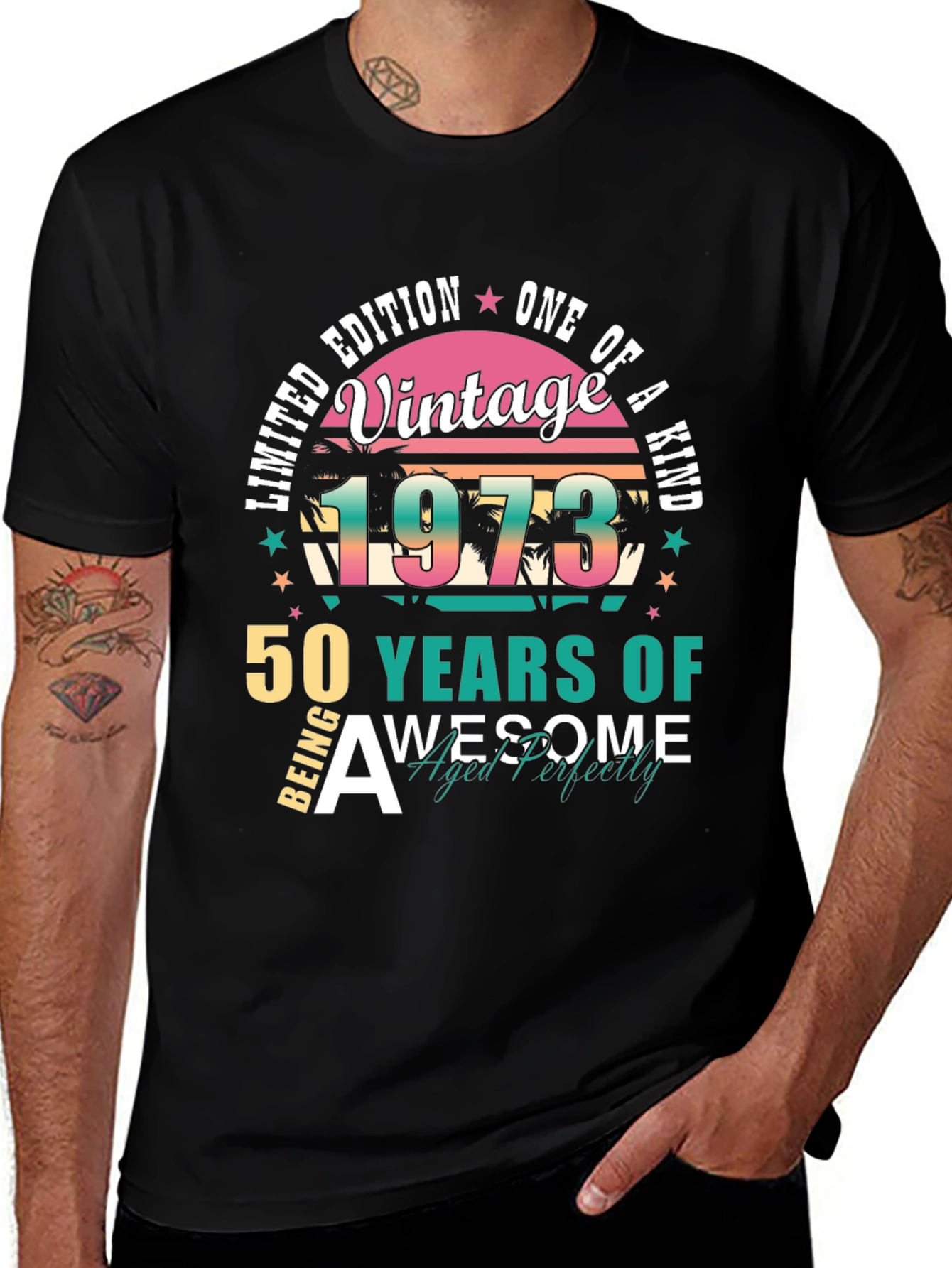 Variant 12 of Vintage 1973 50th Birthday Limited Edition T-Shirt