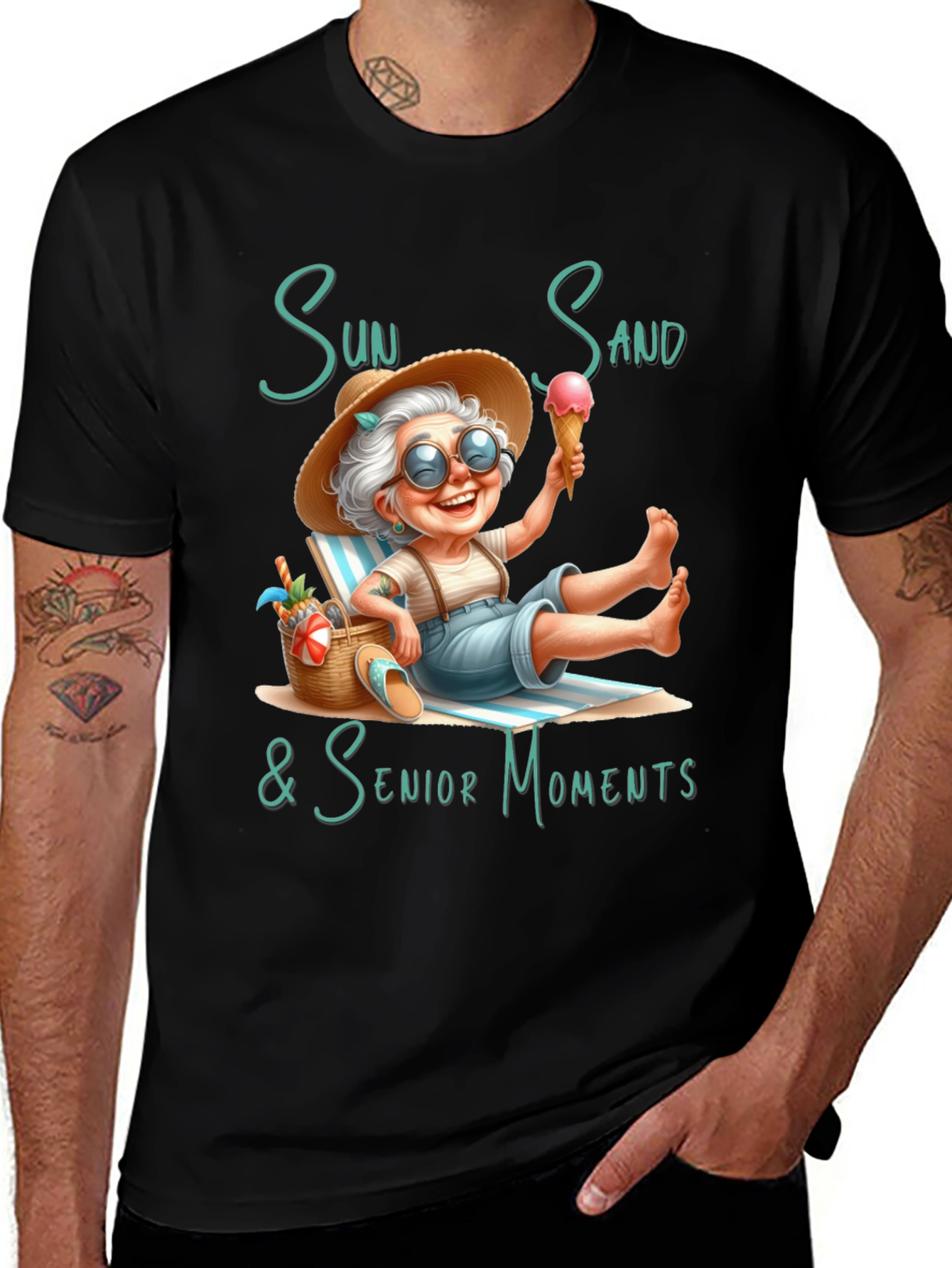Variant 9 of Sun Sand Senior Moments Graphic Tee