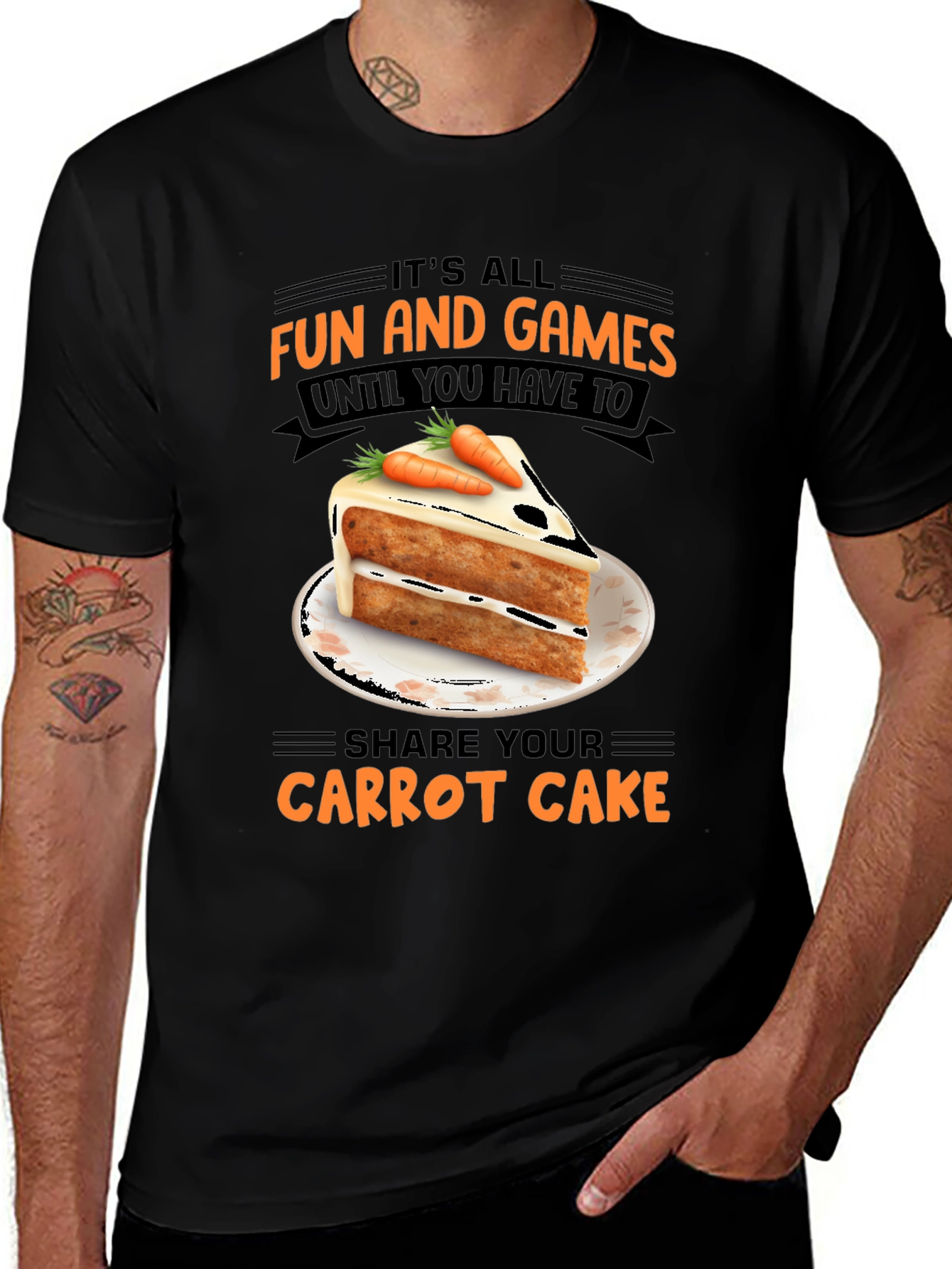 Variant 30 of Fun & Games Carrot Cake T-Shirt