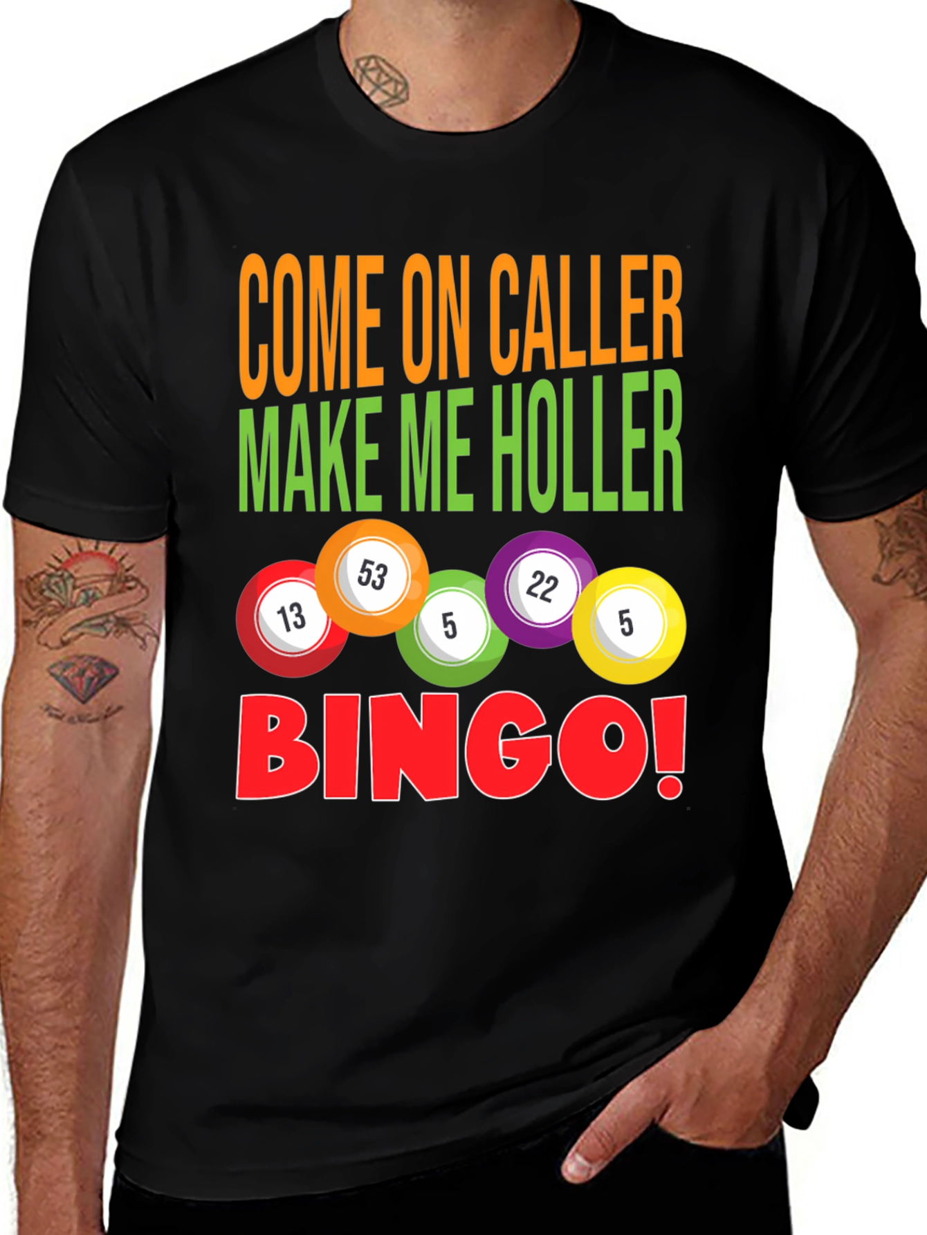 Bingo Caller T-Shirt - Luck and Humor!
