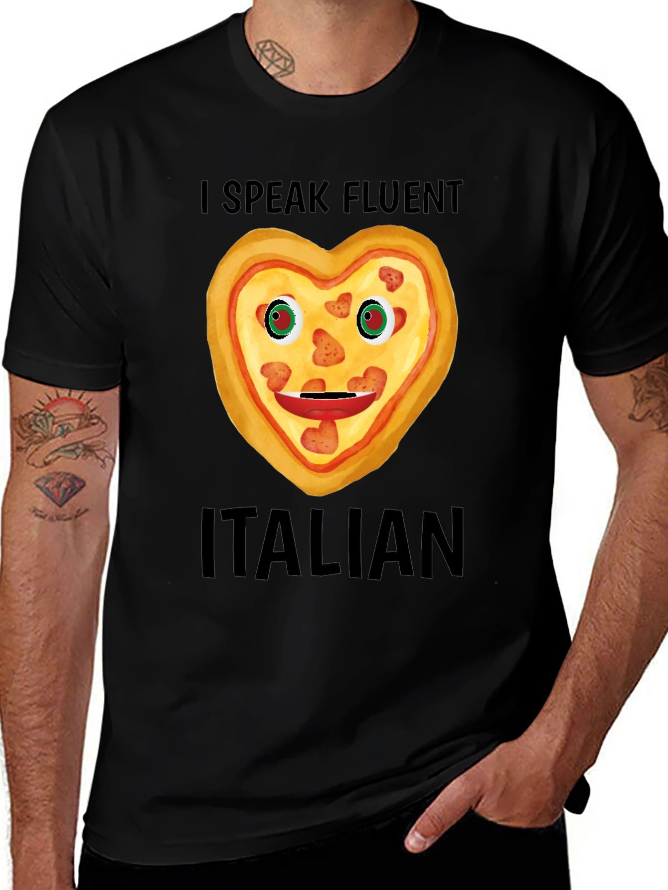 Variant 26 of I Speak Fluent Italian Pizza T-Shirt