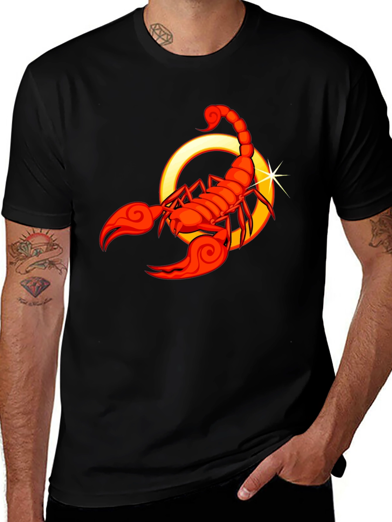 Scorpion Graphic Print Tee - Zodiac Style