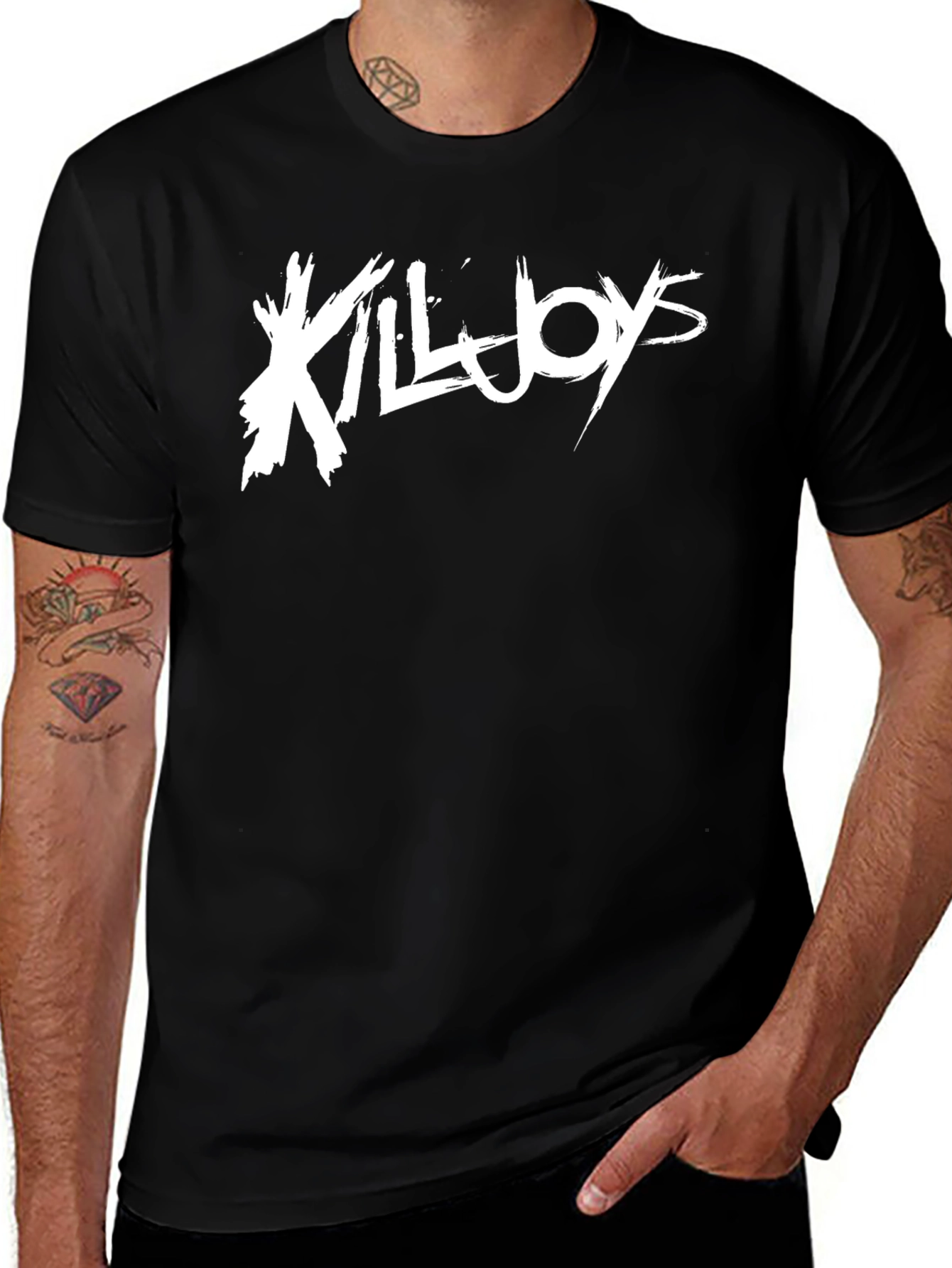 Variant 20 of Killjoys Black Graphic Tee - Short Sleeve Crew Neck T-Shirt