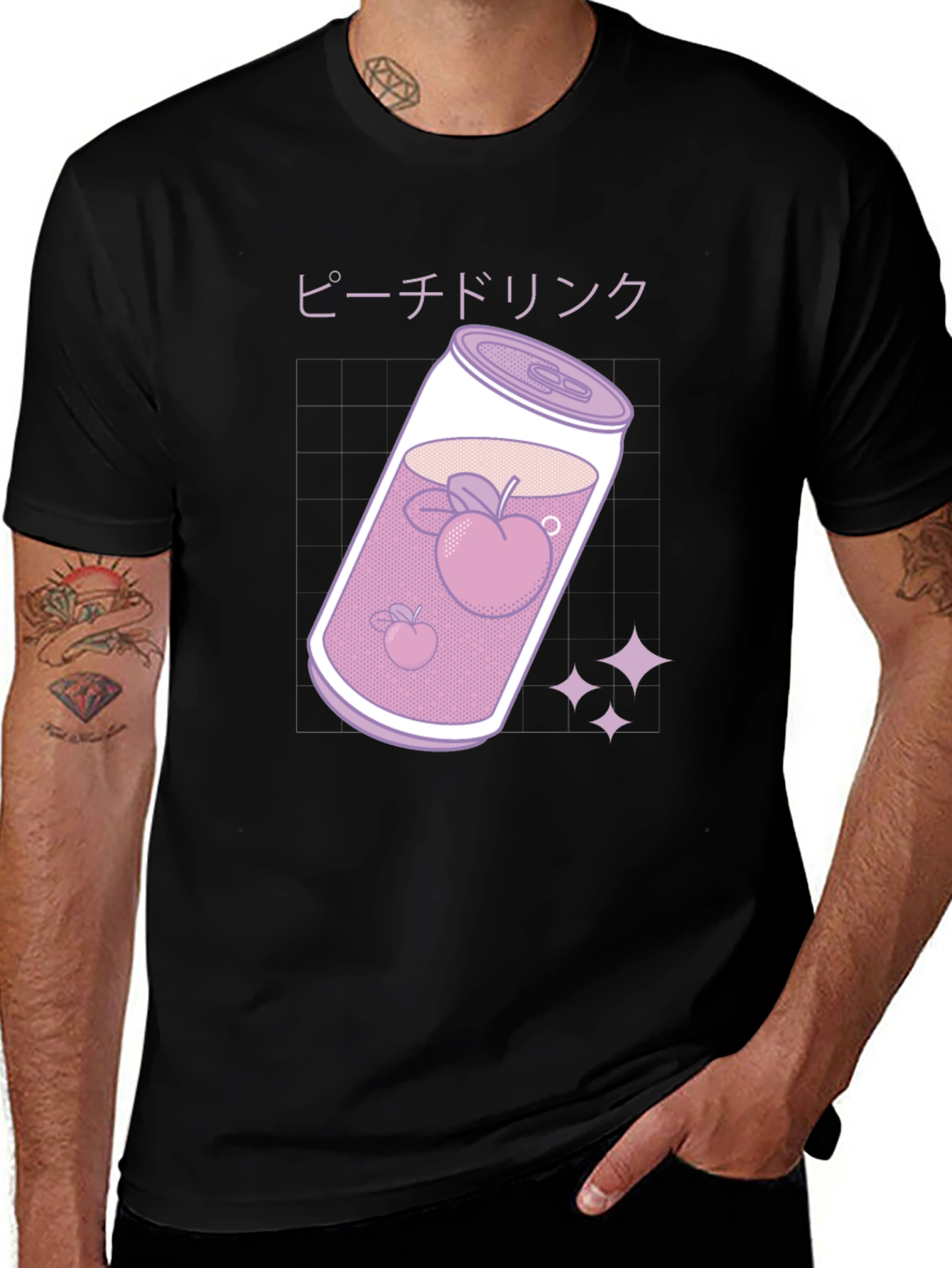 Variant 12 of Peach Drink Graphic Tee - Kawaii Style