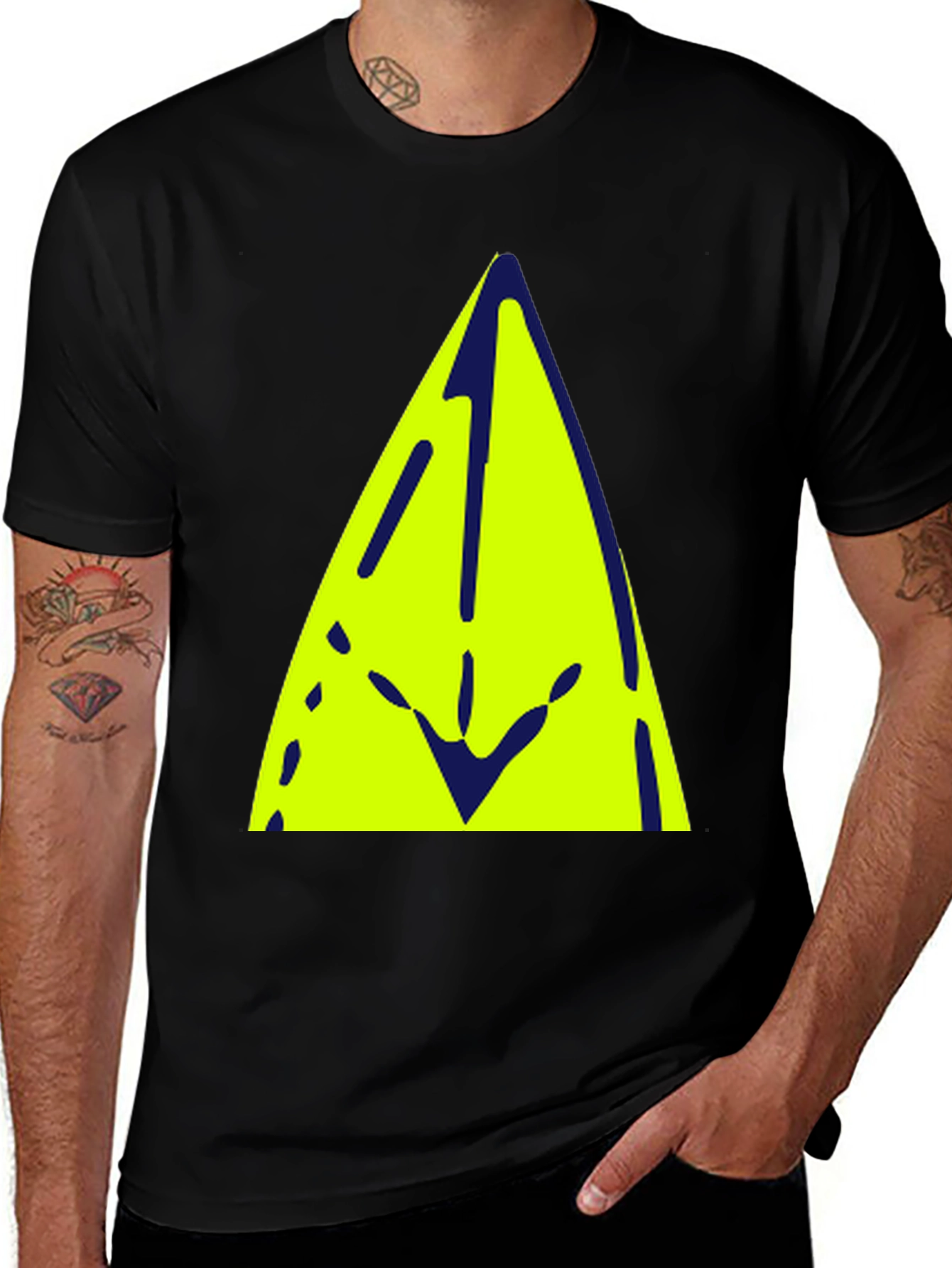 Geometric Triangle Graphic Tee - Bold Casual Style