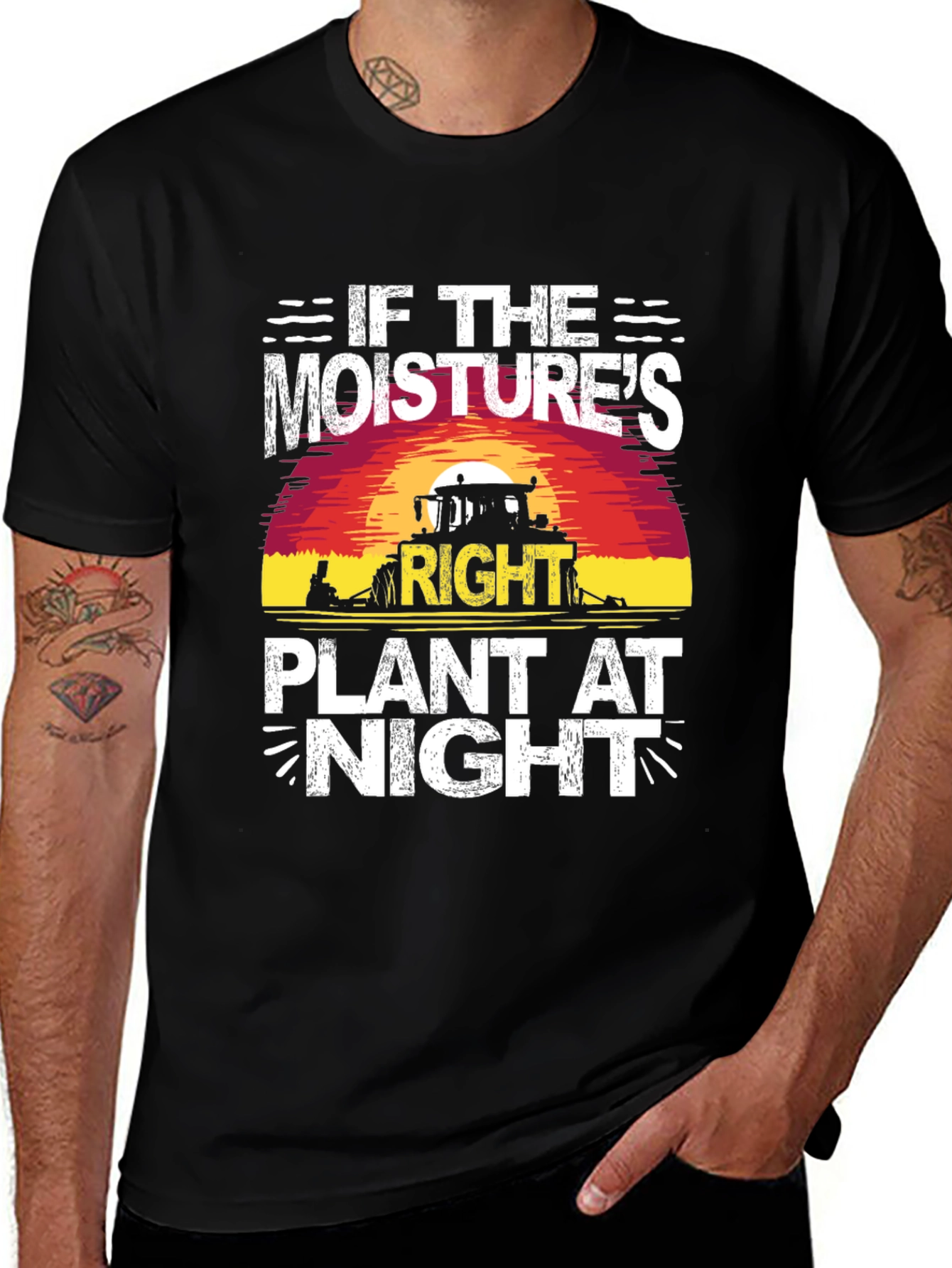 Variant 29 of Moisture's Right Plant at Night T-Shirt