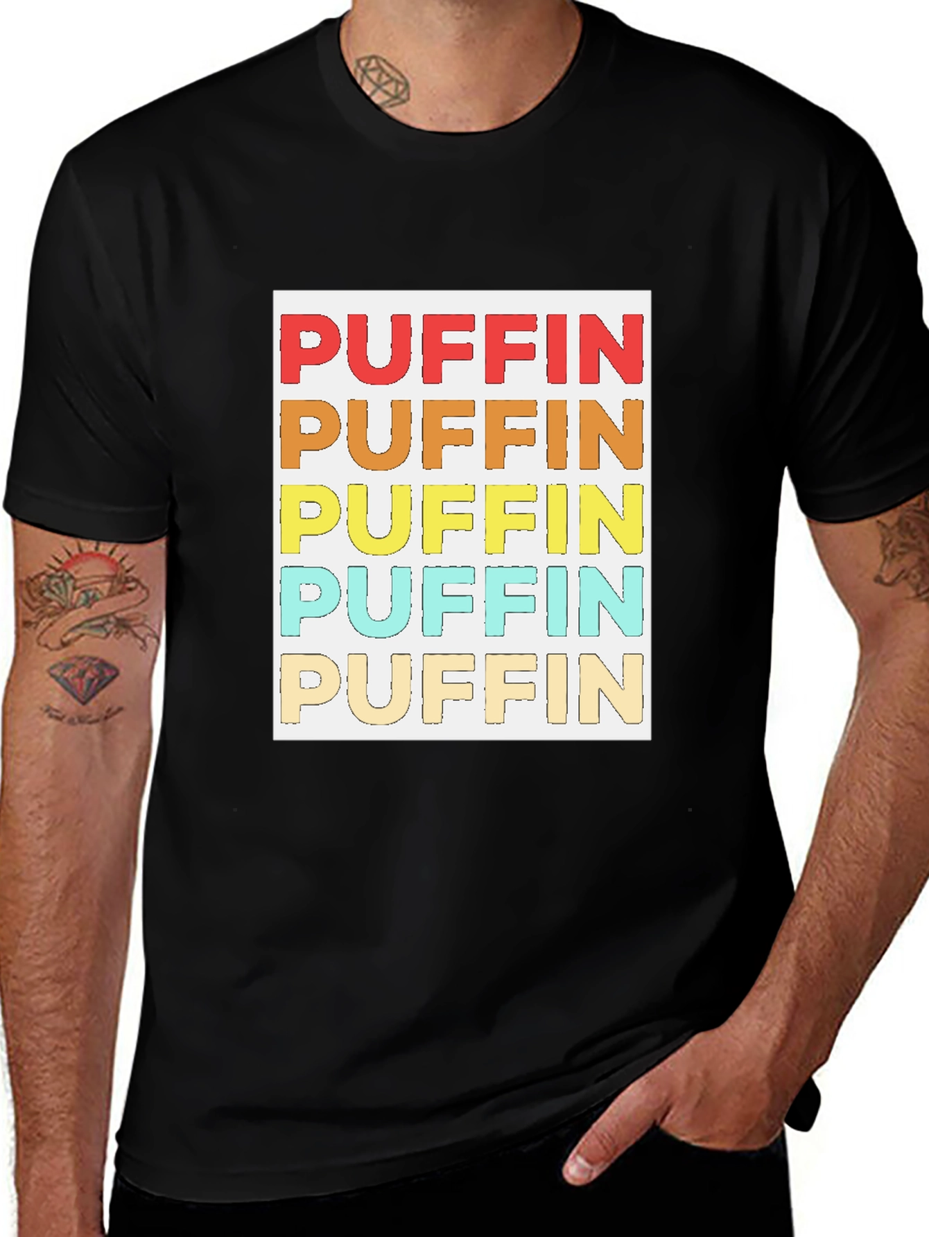 Puffin Retro Color Stack T-Shirt