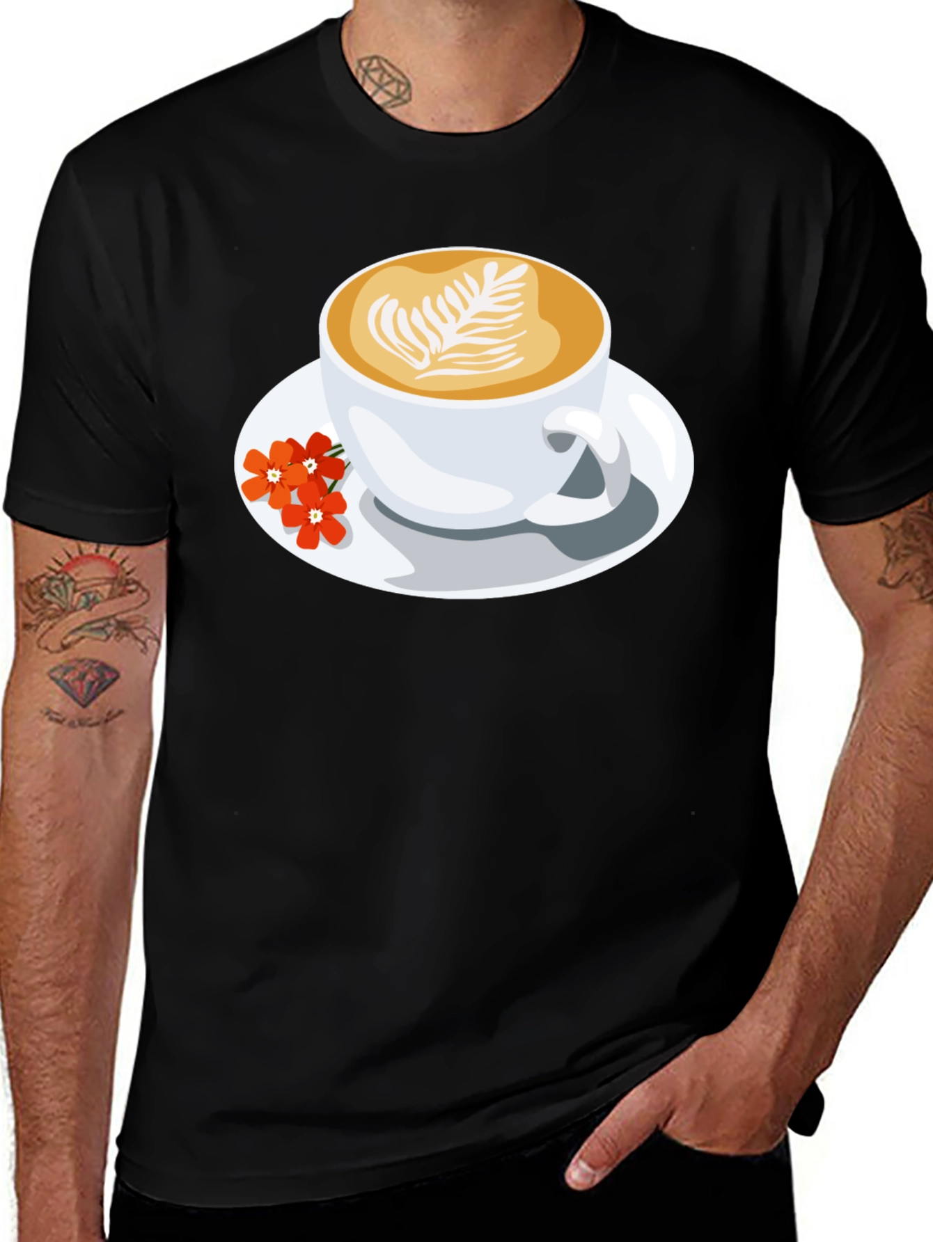Latte Art T-Shirt - Coffee Lover's Tee