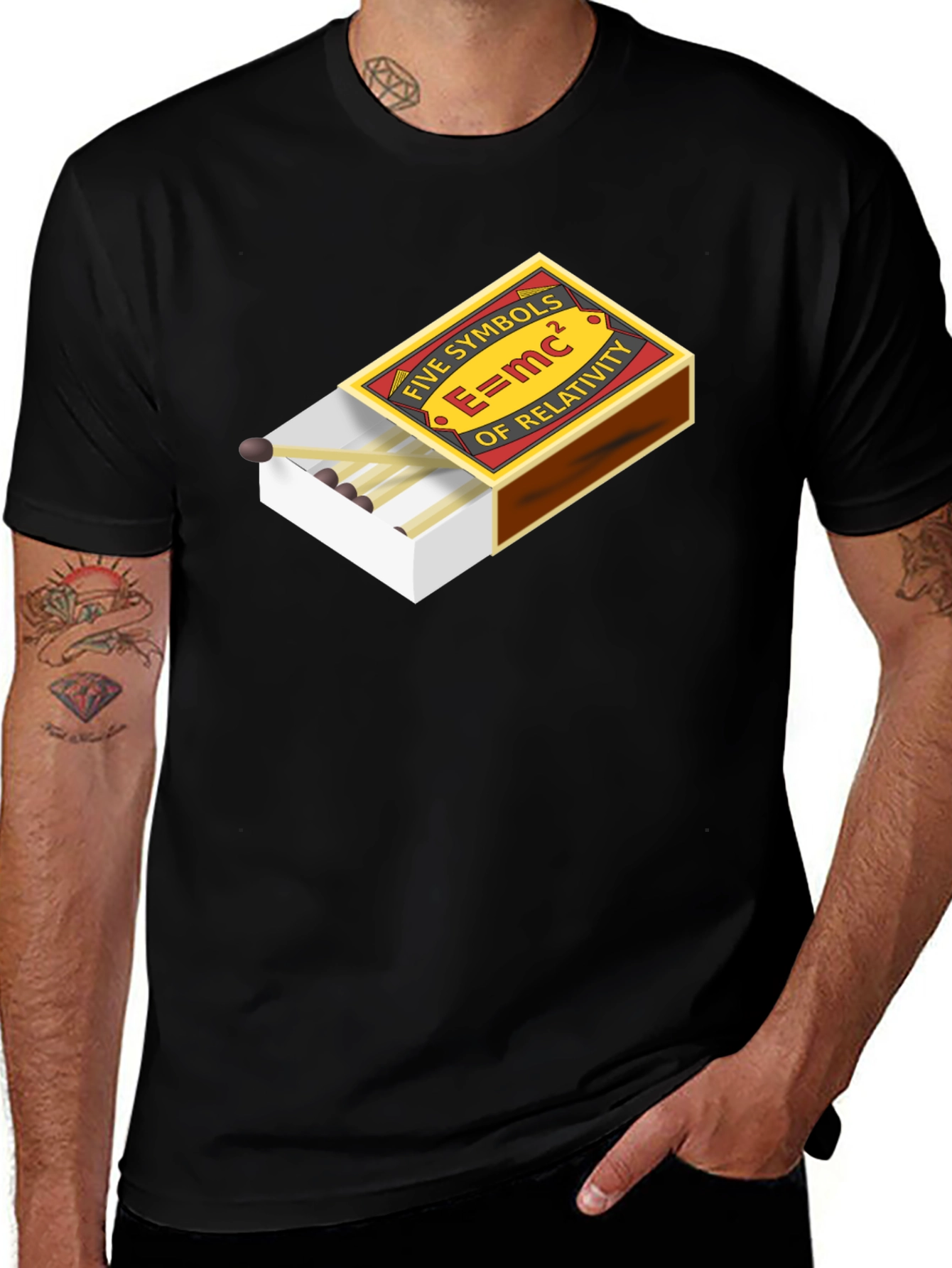 E=mc² Relativity Matchbox Graphic T-Shirt