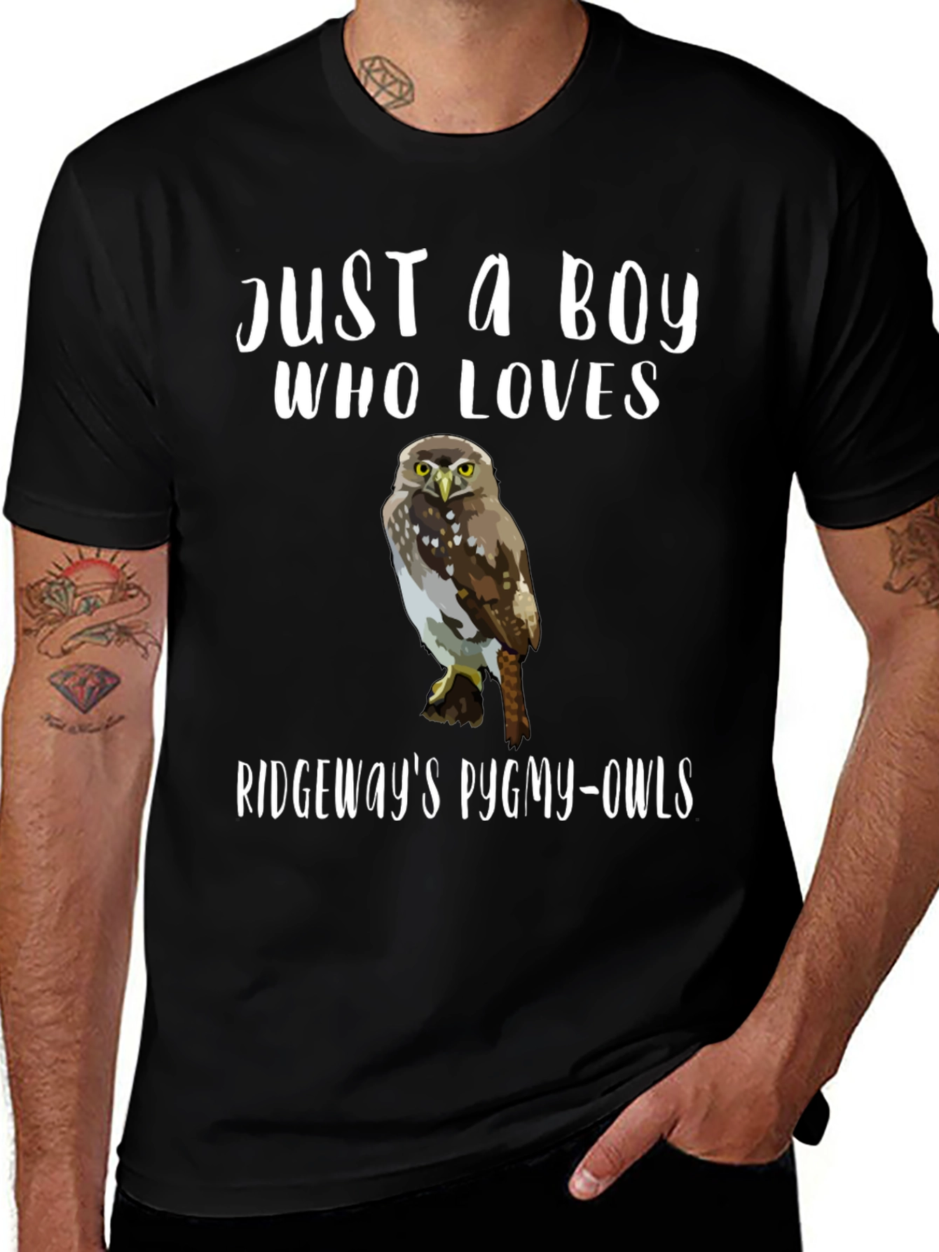 Variant 4 of Boy Who Loves Ridgeway's Pygmy-Owls T-Shirt