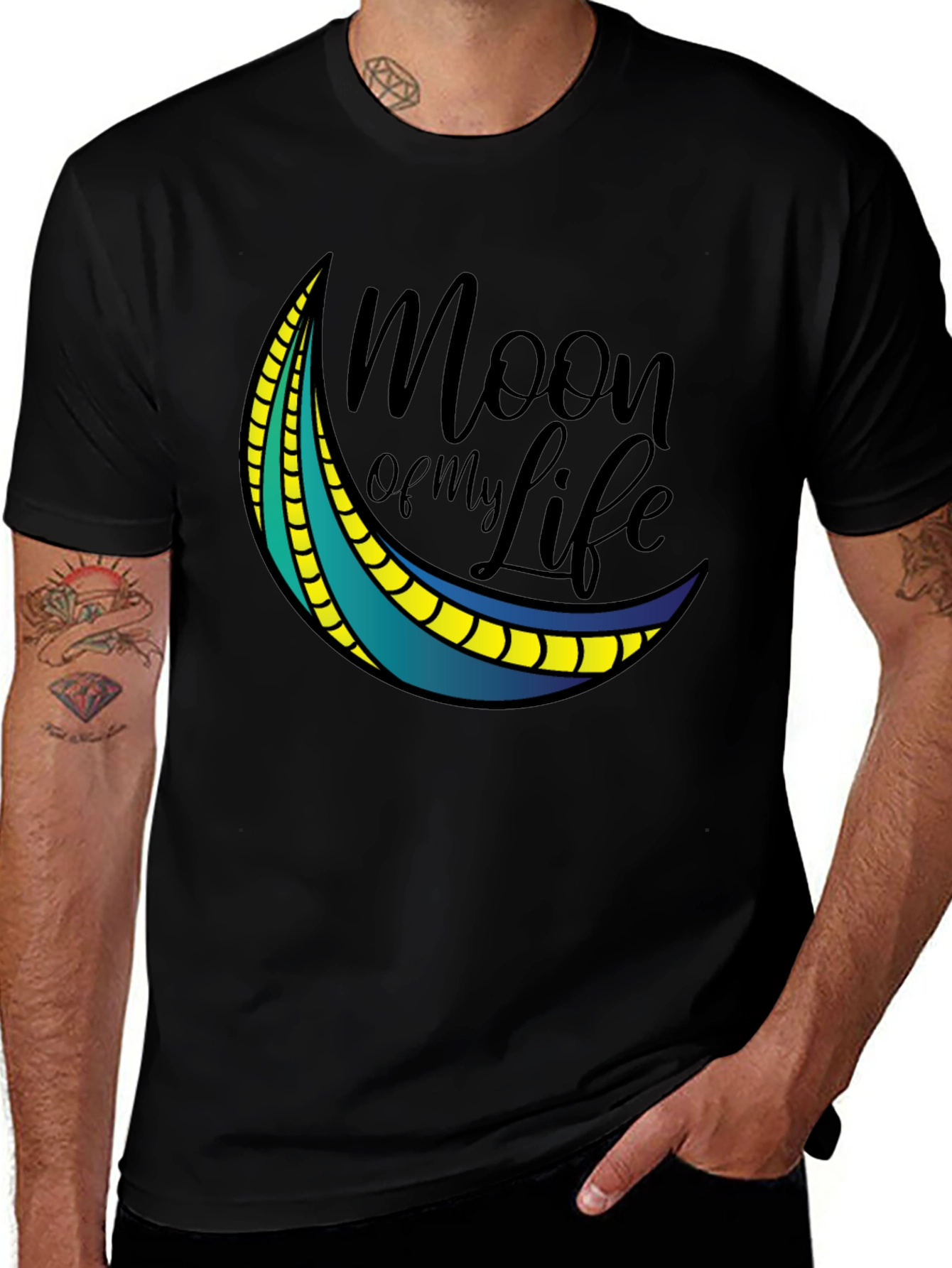 Variant 9 of Moon of My Life Graphic Tee - Black T-Shirt