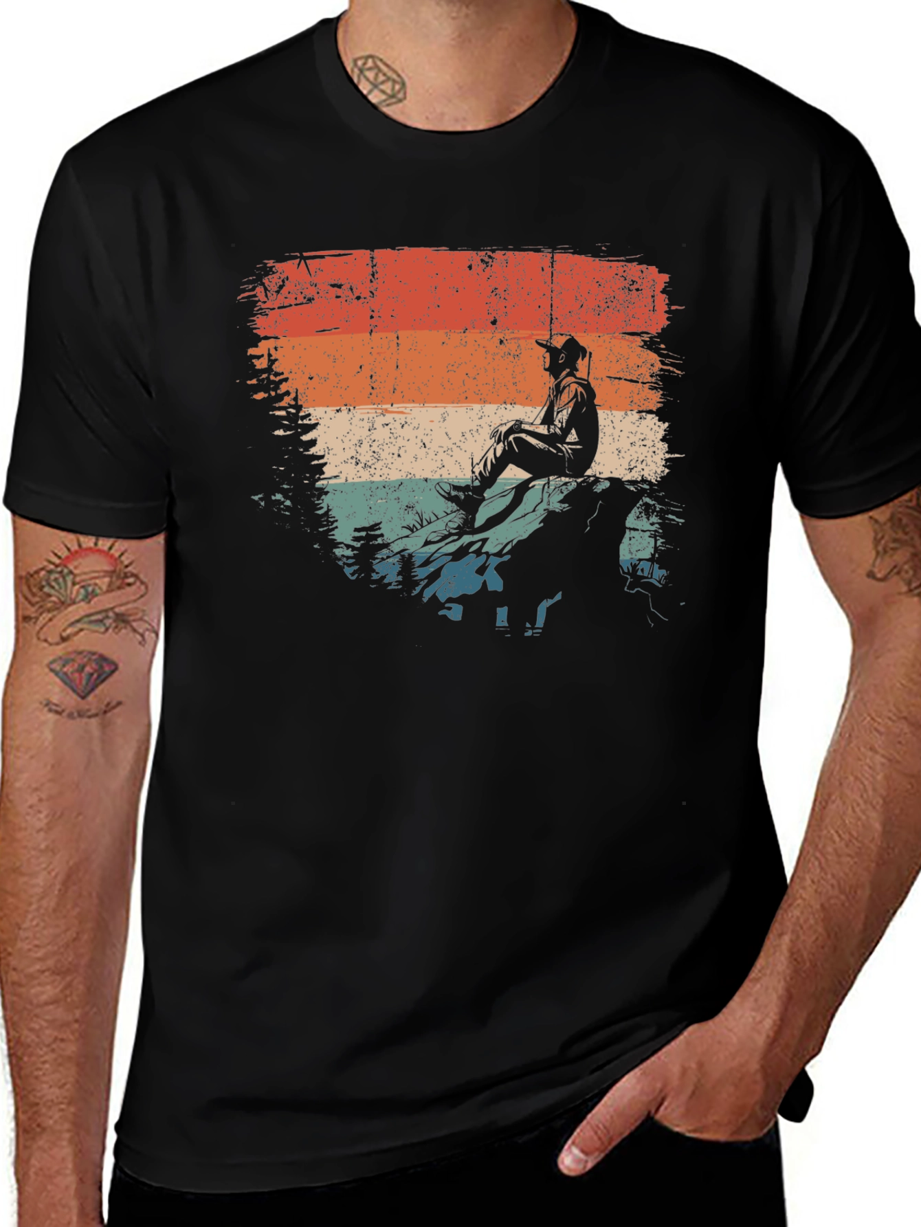 Variant 15 of Retro Hiker Graphic T-Shirt - Outdoor Adventure Tee