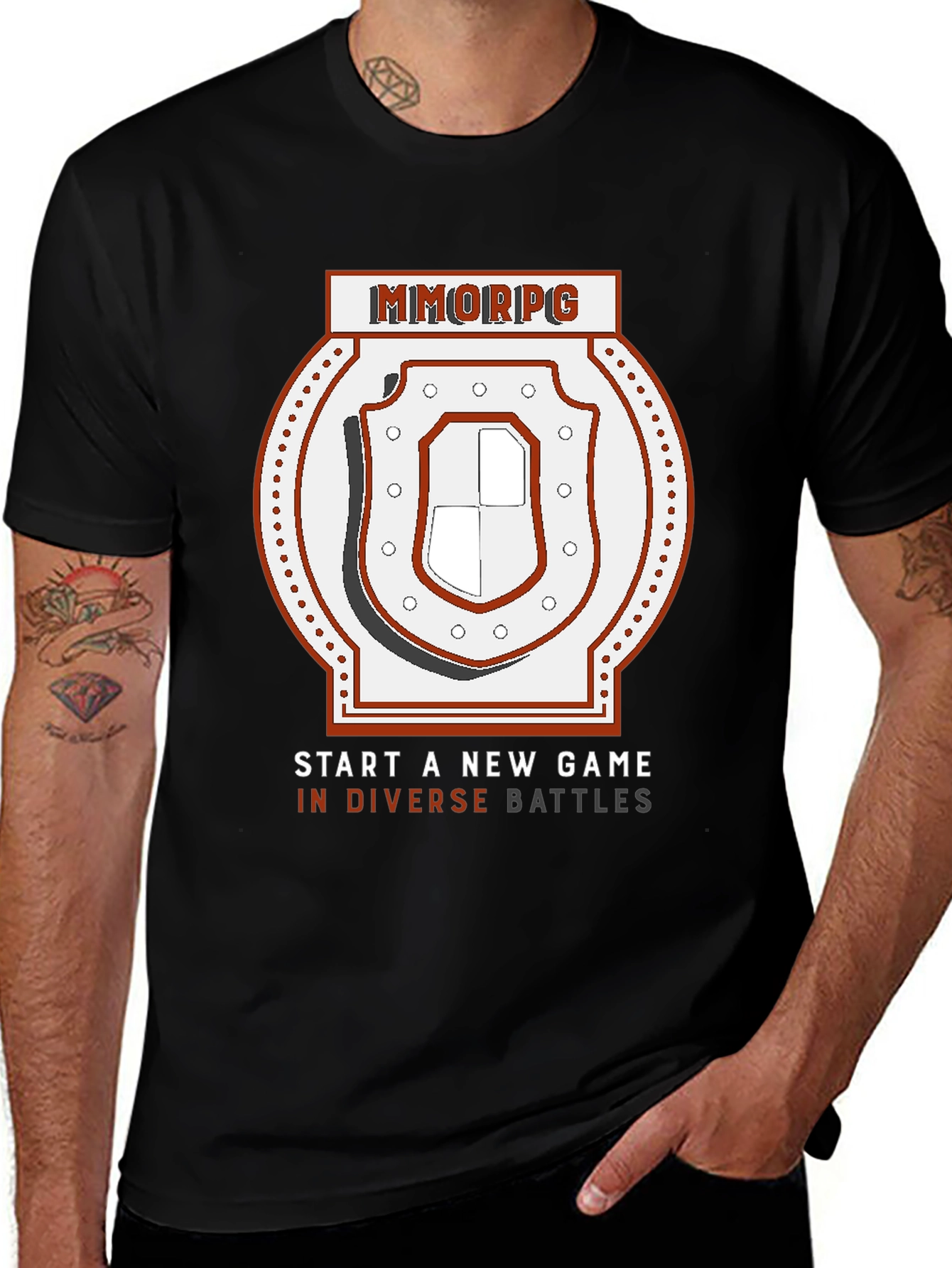 Variant 29 of MMORPG Gaming T-Shirt - Start a New Game!