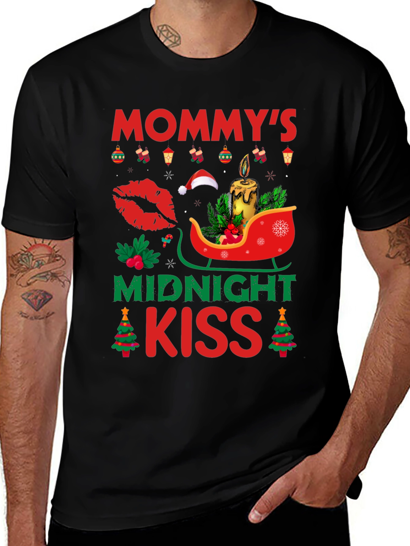 Mommy's Midnight Kiss Christmas T-Shirt