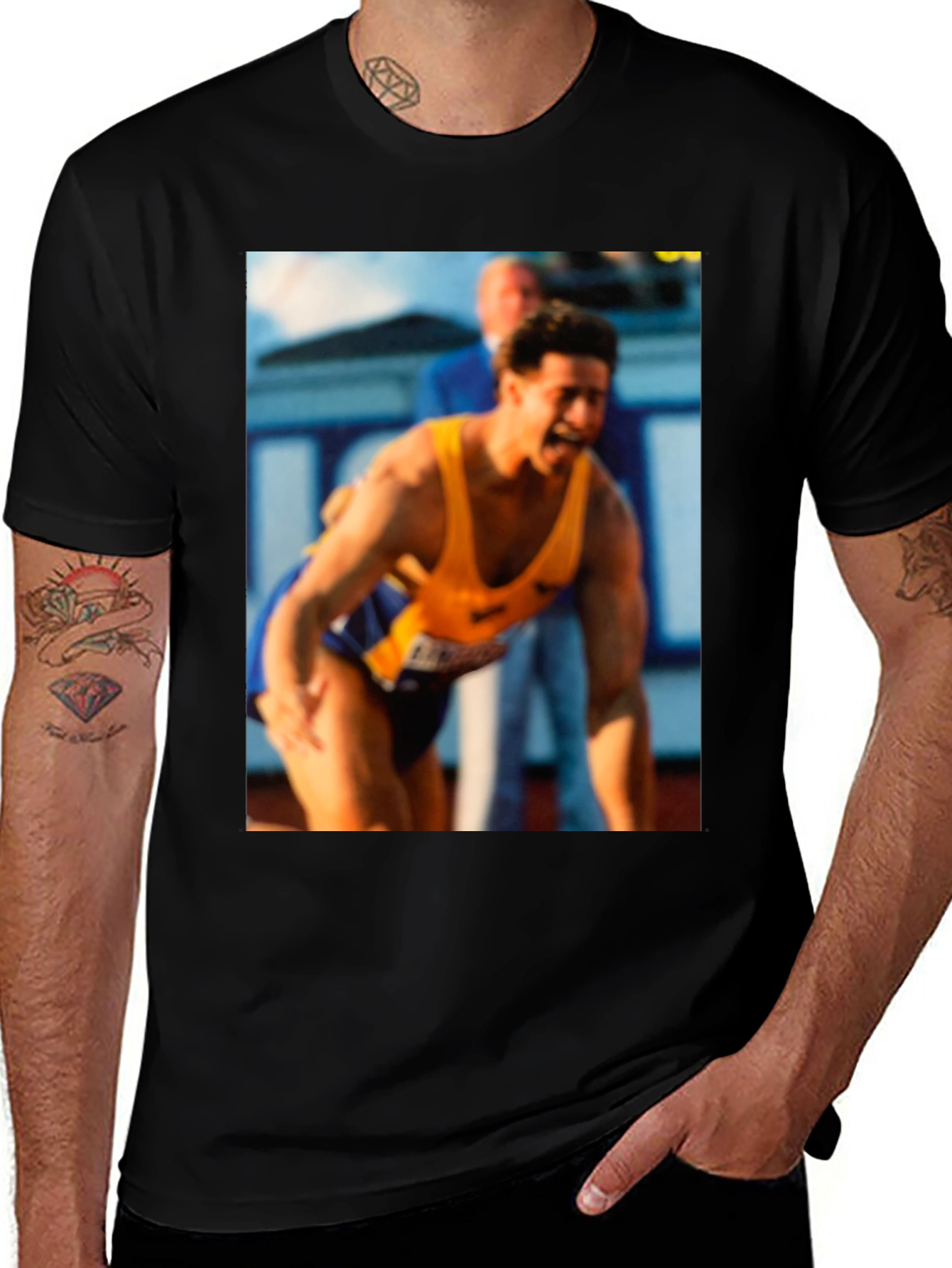 Variant 14 of Athlete Graphic Tee - Black Unisex T-Shirt