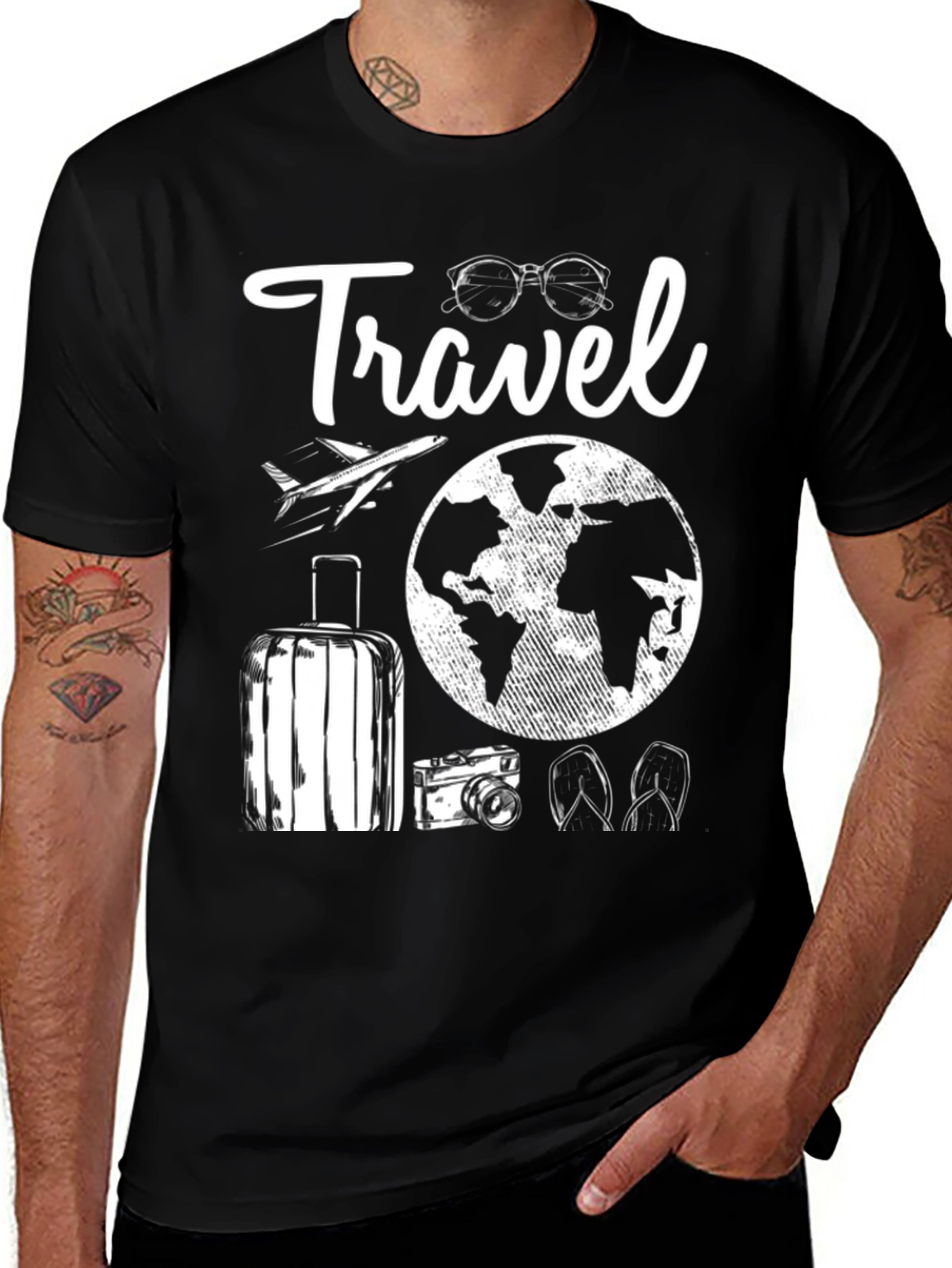 Variant 9 of Travel Graphic T-Shirt: Adventure Awaits!