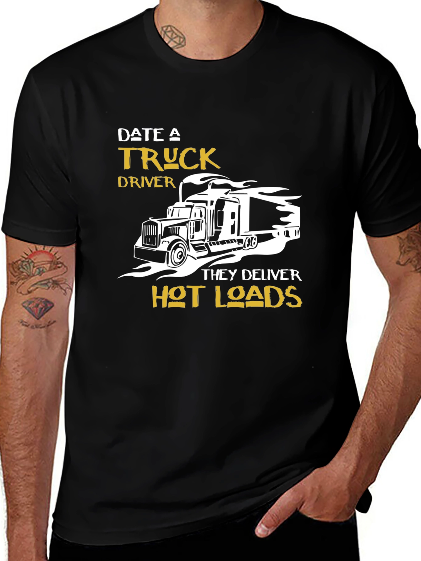 Variant 10 of Date a Truck Driver T-Shirt - Hot Loads Design