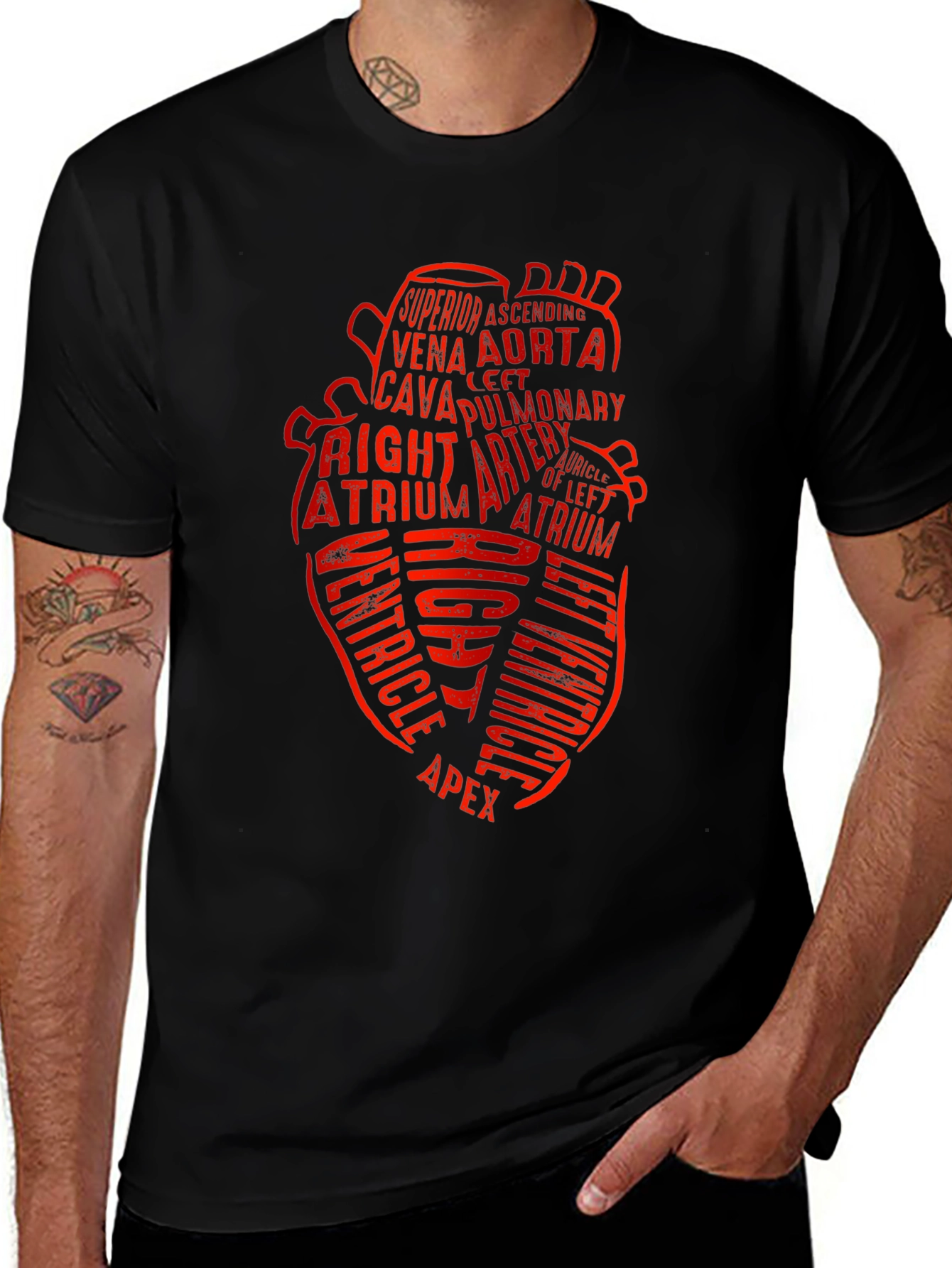 Anatomical Heart Word Art T-Shirt